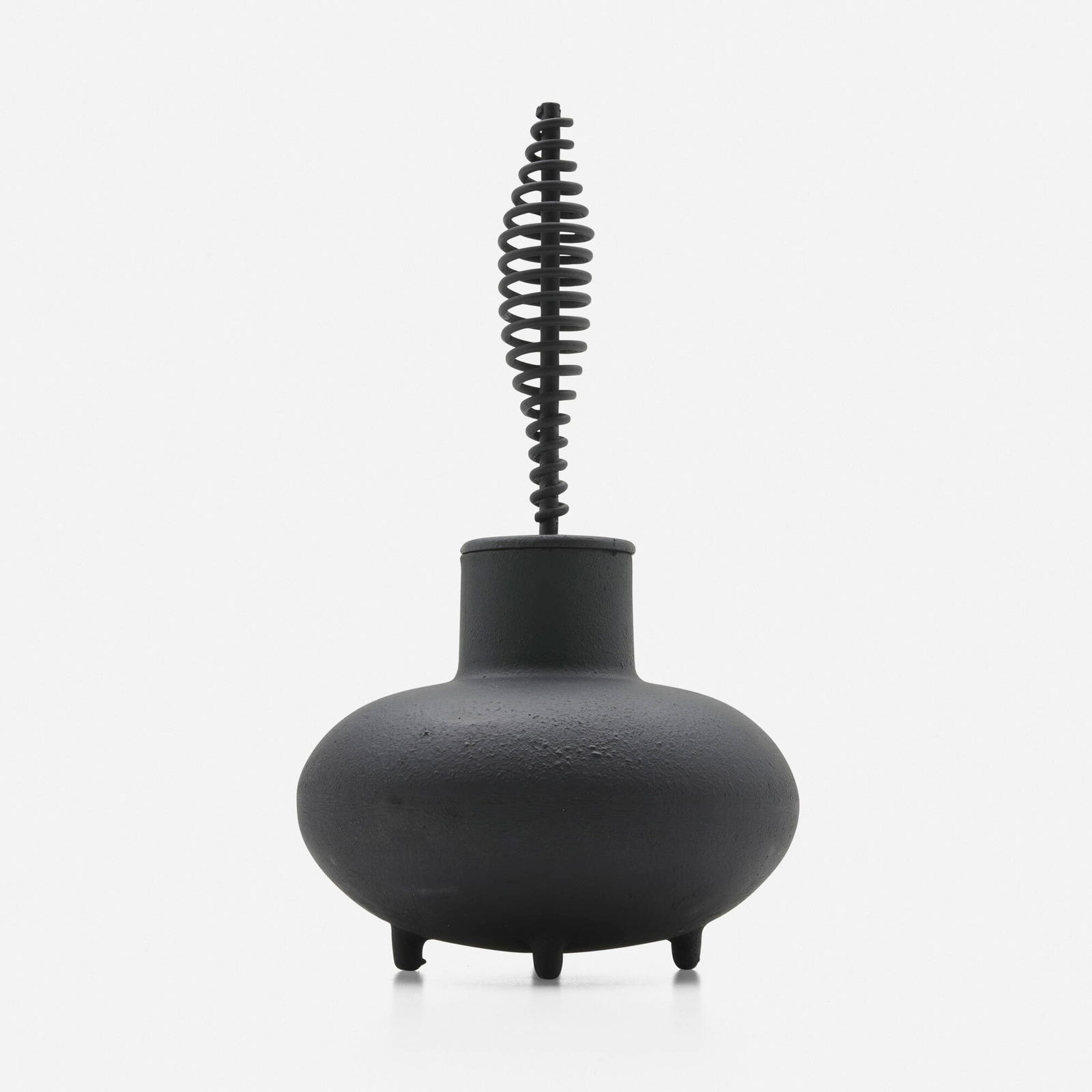 George Nelson & Associates, Firestarter: George Nelson & Associates Firestarter Howard Miller Clock CompanyUSA, c. 1950cast iron 11.25 h x 6.25 w in (29 x 16 cm) This work will ship from Chicago, Illinois.