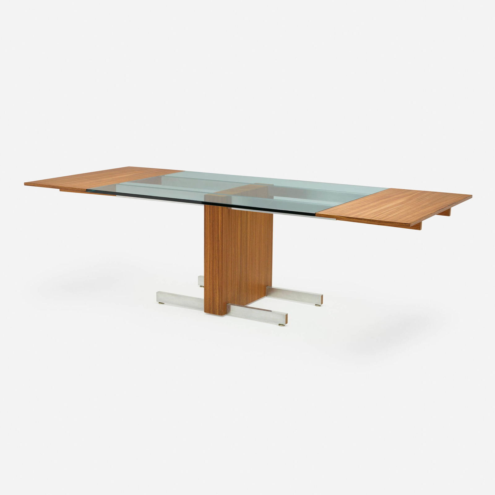Vladimir Kagan, Glass Top Extension dining table, model 6705 (1 of 5)