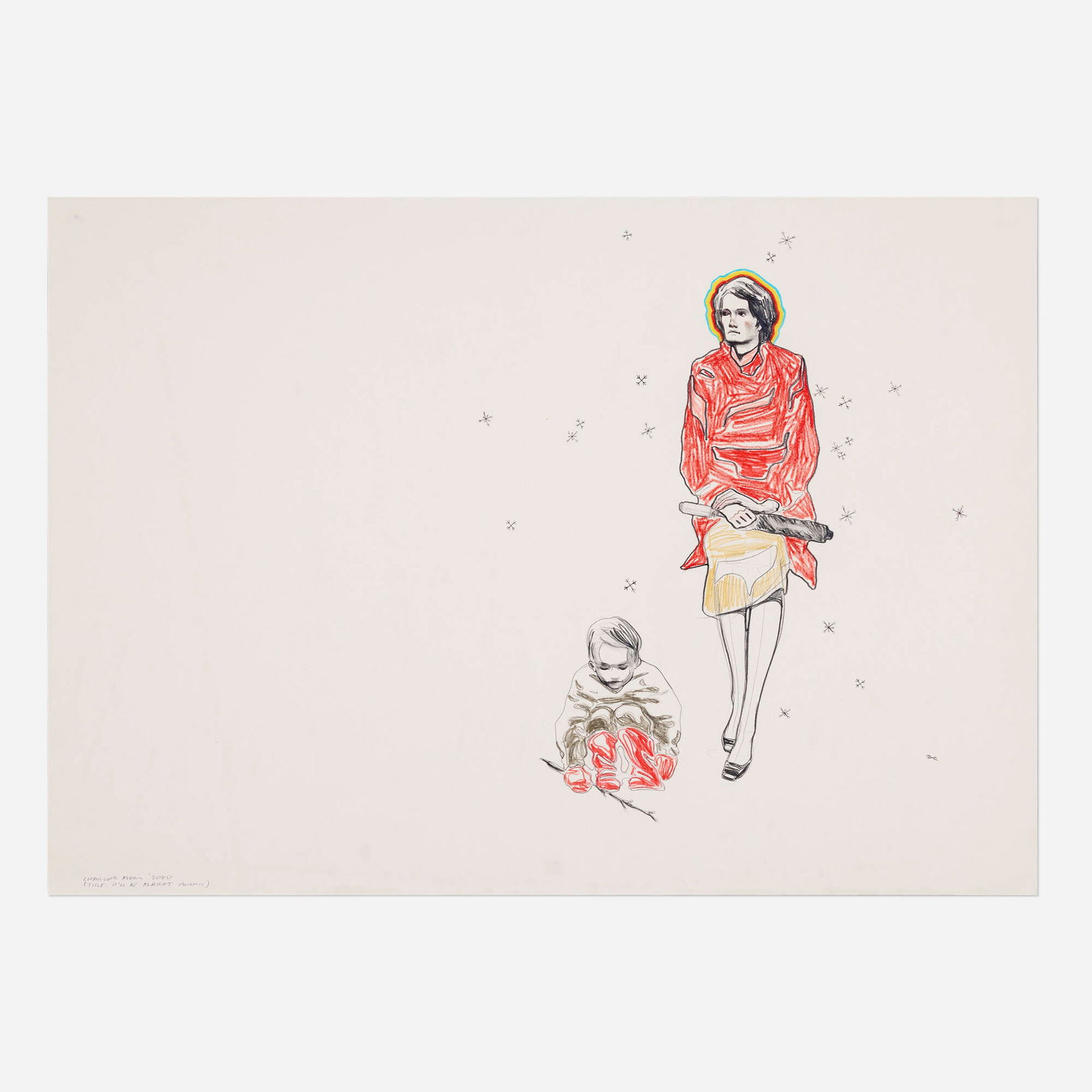 Charles Avery, It'll be Alright Mummy: Charles Avery It'll be Alright Mummy 2000ink, graphite, and crayon on paper 23.375 h x 33 w in (59 x 84 cm) Signed, titled and dated to lower left 'Charles Avery 2000 Title: It'll be Alright M