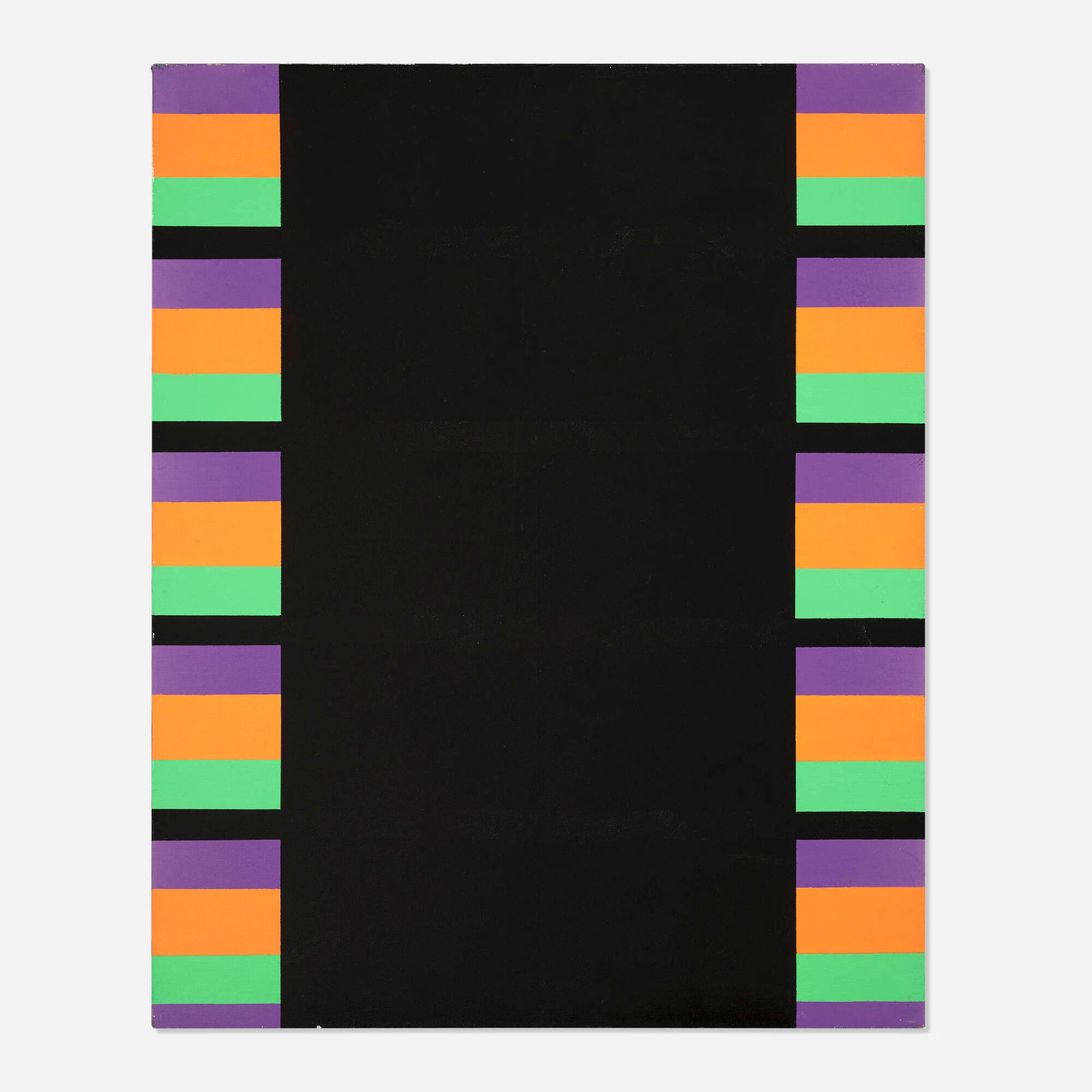 Jules Engel, Untitled: Jules Engel Untitled c. 1970acrylic on canvas 29.875 h x 24 w in (76 x 61 cm) Signed to verso 'Jules Engel' with artist's stamp. This work will ship from Chicago, Illinois.