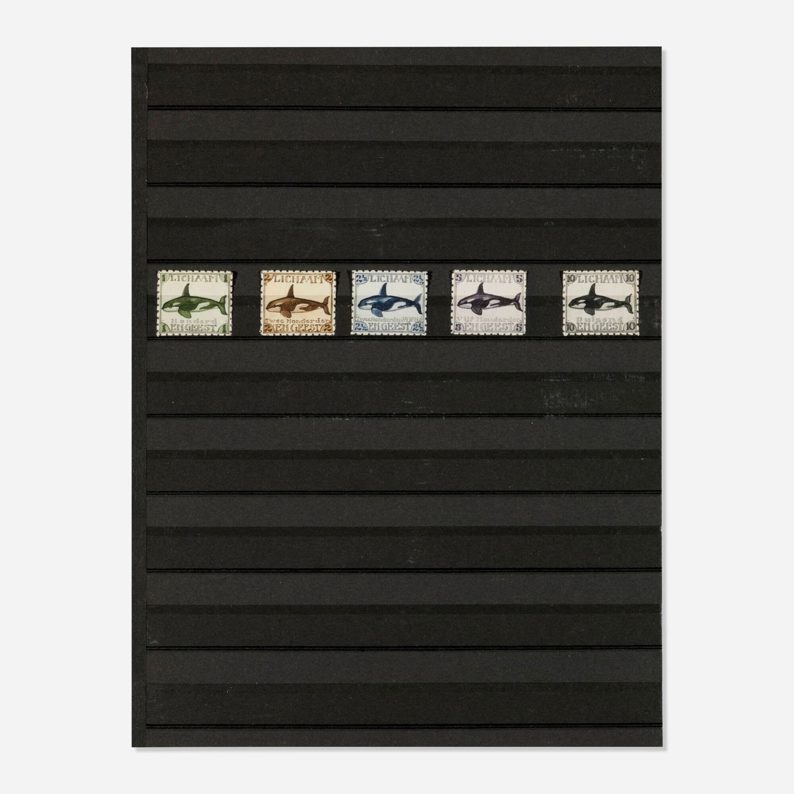 Donald Evans, Lichaam & Geest. 1969. Killer Whales: Donald Evans Lichaam & Geest. 1969. Killer Whales 1974watercolor on paper 1 h x 1.125 w in (3 x 3 cm) Provenance: Collection of John Willenbecher, New York | Private Collectio