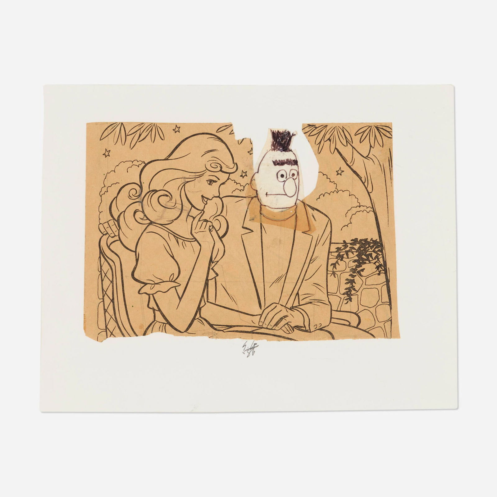 Steve Gianakos, Untitled: Steve Gianakos Untitled 1986collage and ink on paper 7.75 h x 9.875 w in (20 x 25 cm) Signed and dated to lower edge 'S.G 86'. Provenance: Fredericks & Freiser, New Yor