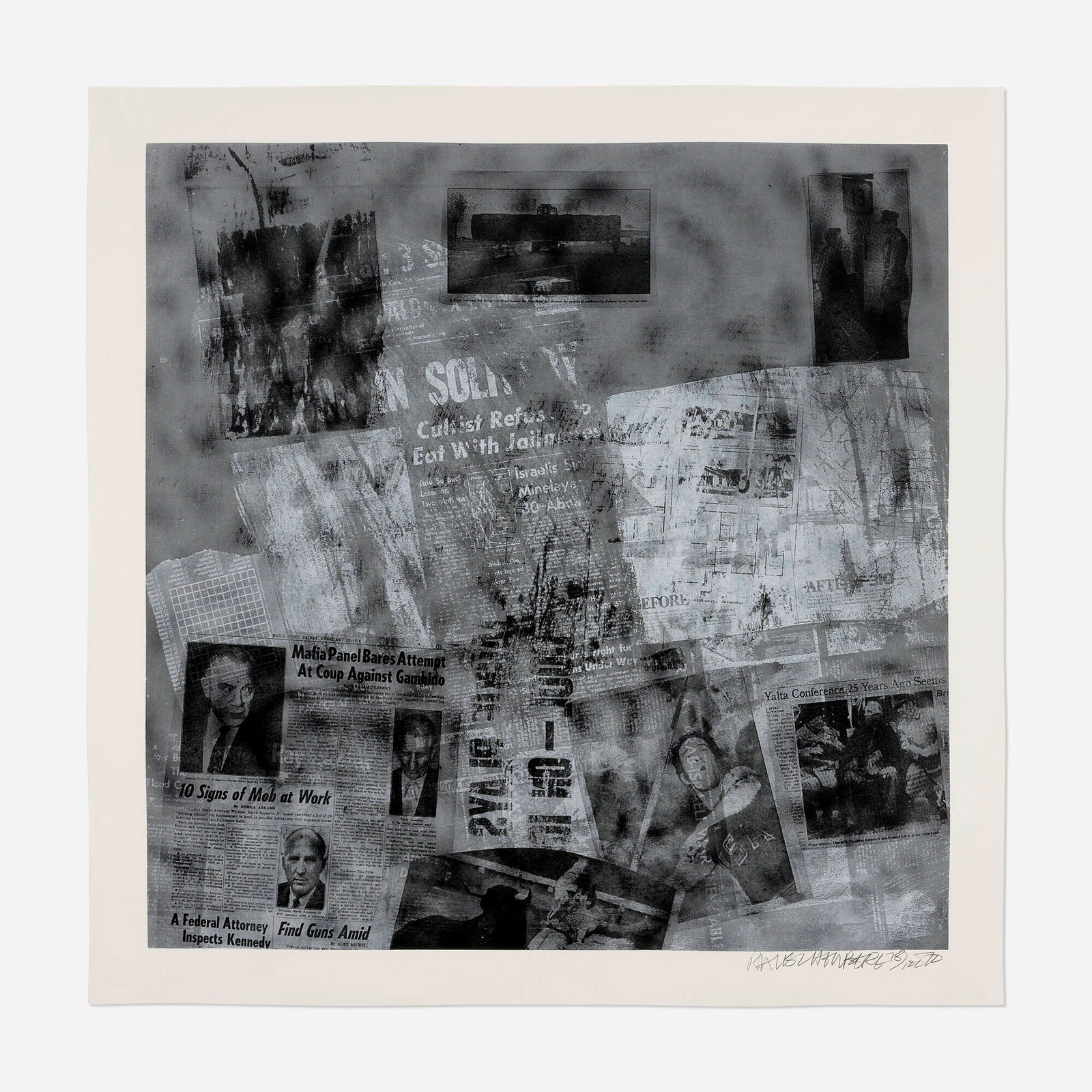 Robert Rauschenberg, Untitled (from the Surface Series, from Currents suite) (1 of 4)