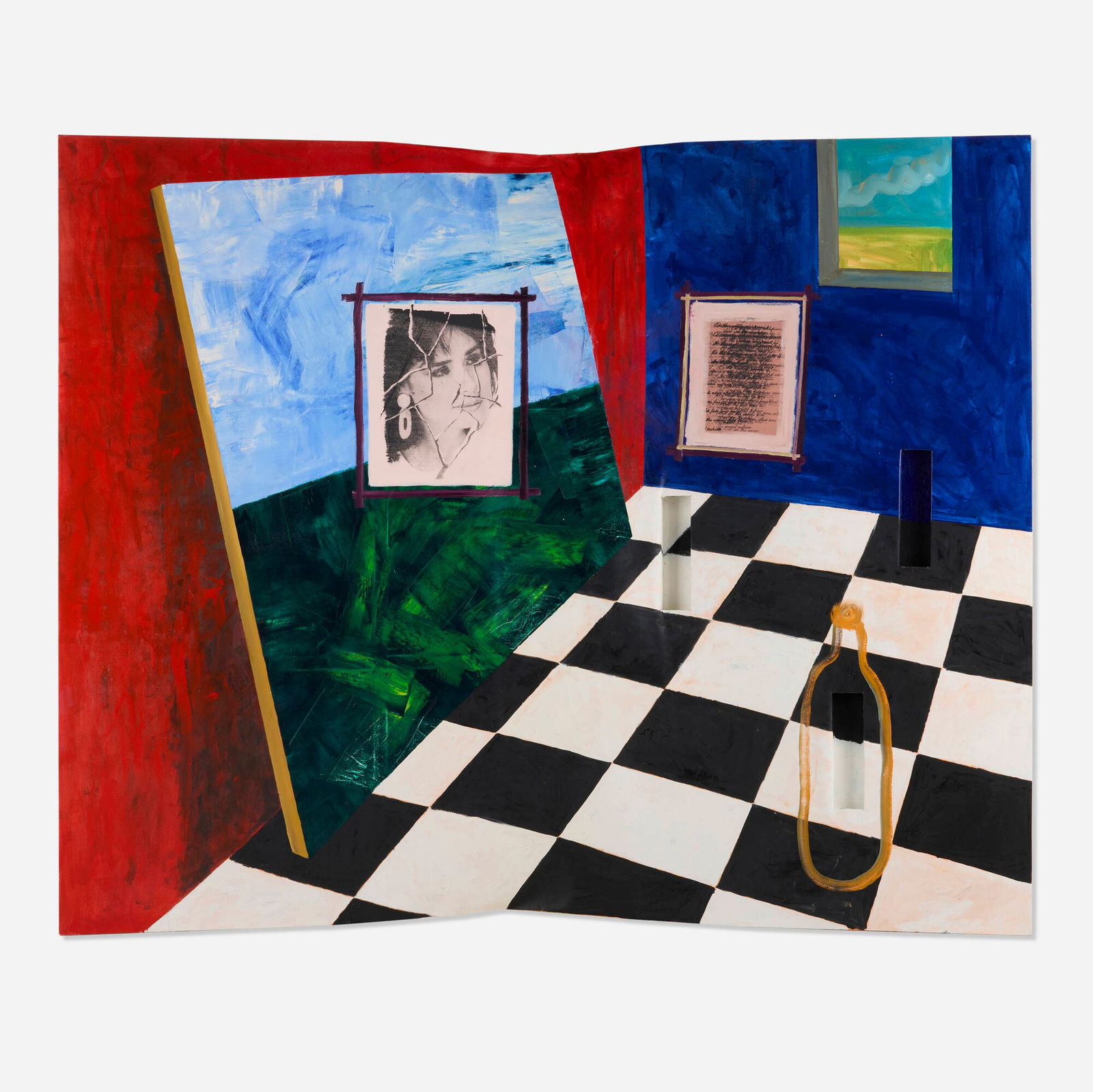 Peter Nadin, Painted Window, Modern Art, End of Century, Words, Vanity (1 of 3)