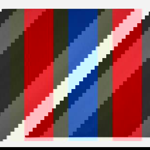Oli Sihvonen, DK. Green, Scarlet, Blue: Oli Sihvonen DK. Green, Scarlet, Blue c. 1977oil on canvas 36 h x 36 w in (91 x 91 cm) Signed and titled to verso 'Oli Sihvonen DK. Green, Scarlet, Blue'. This work will sh