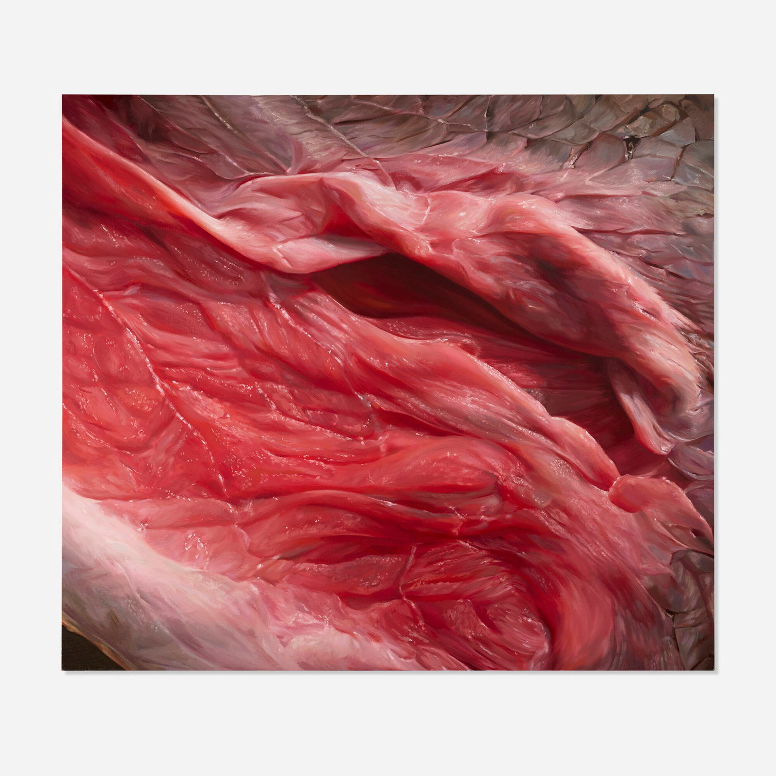 Cindy Wright, Rosbief: Cindy Wright Rosbief 2005oil on canvas 59 h x 67 w in (150 x 170 cm) Signed, titled and dated to verso 'Cindy Wright 2005 Rosbief'. Provenance: Mark Moore Gallery, Sant