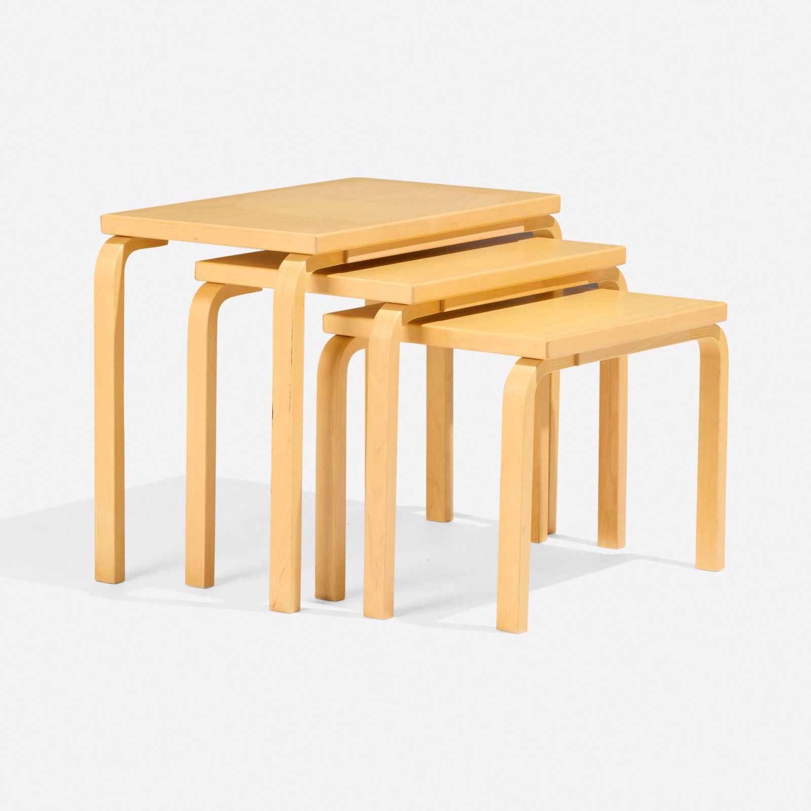 Alvar Aalto, Nesting tables model 88, set of three (1 of 5)