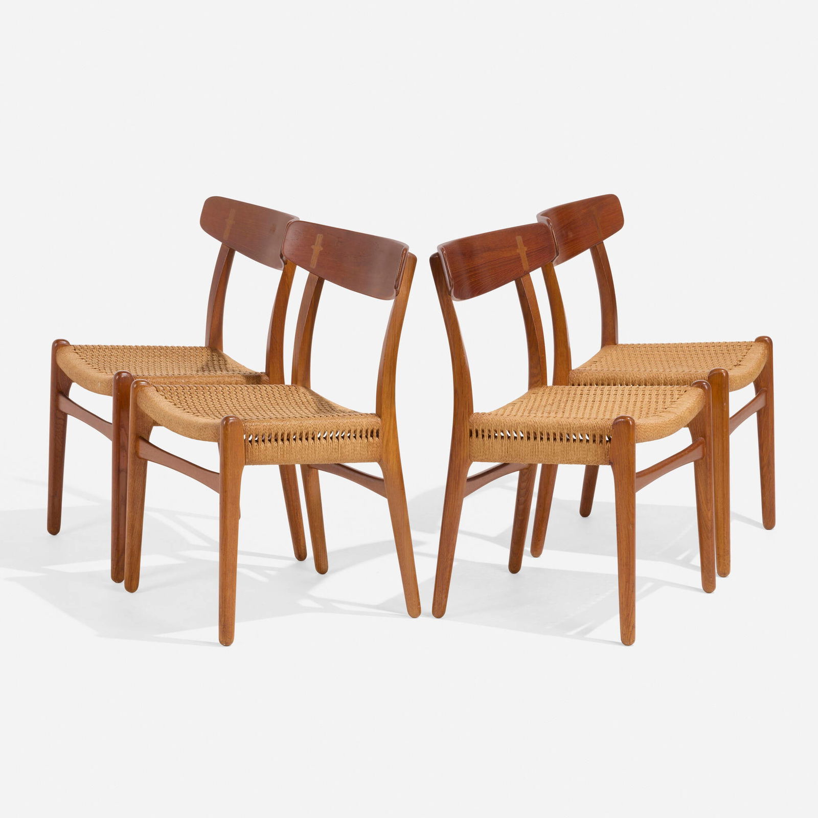 Hans J. Wegner, Dining chairs model CH 23, set of four (1 of 8)