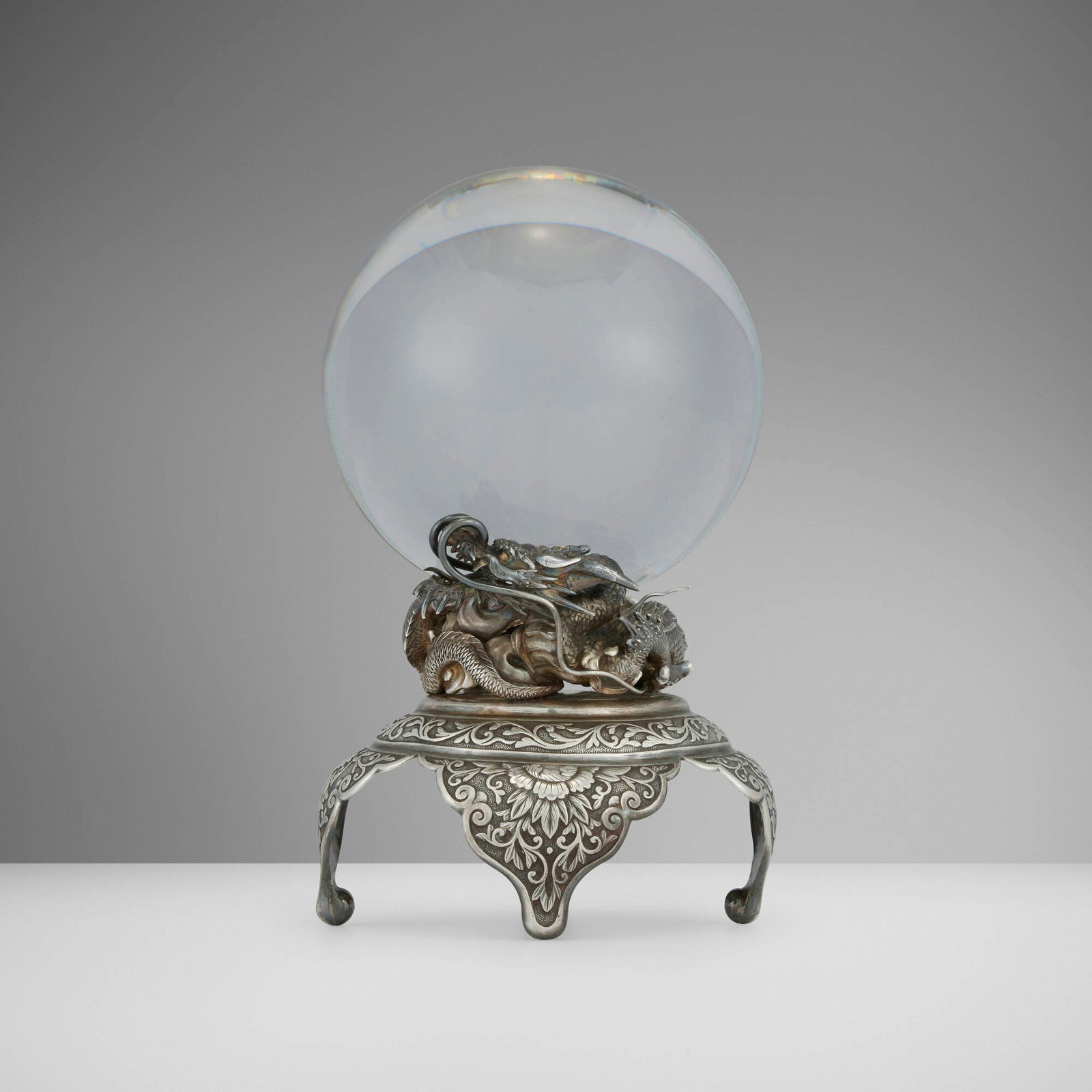 Japanese, Crystal ball on dragon stand (1 of 4)
