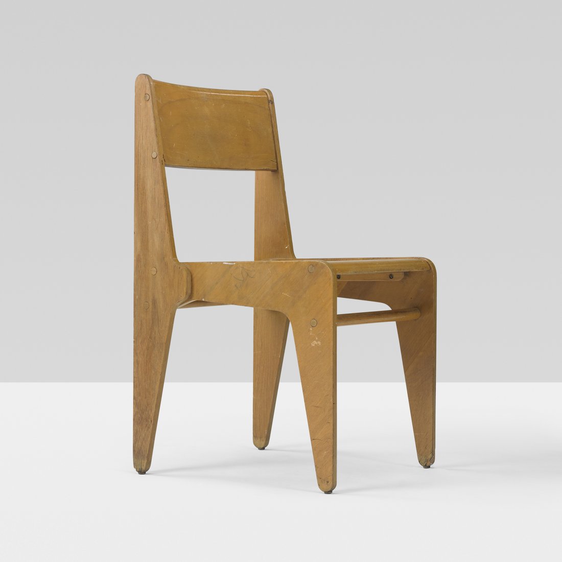 Marcel Breuer desk chair: Marcel Breuer desk chair from Bryn Mawr college, Pennsylvania Hungary/USA, 1938 birch plywood, birch 18.25 w x 19 d x 33.25 h inches Literature: Marcel Breuer: Furniture and Interiors, Wilk, ppg. 148-