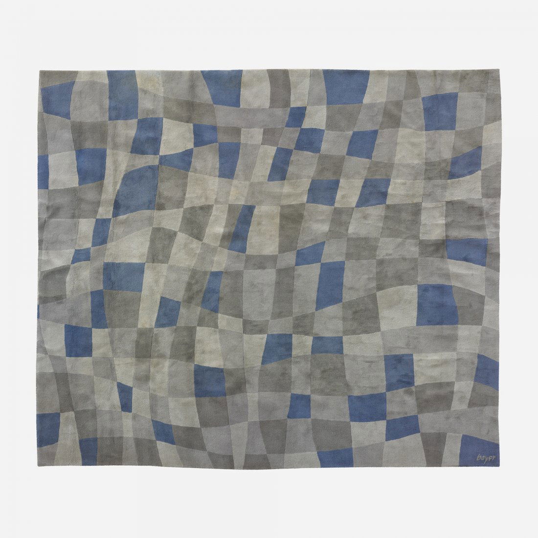 Herbert Bayer carpet: Herbert Bayer carpet for the Atlantic Richfield Oil Corporation Edward Fields, Inc. Austria, c. 1975 hand-woven wool 153 w x 179.5 l inches Signed with stamped manufacturer's mark to underside: [Edwar