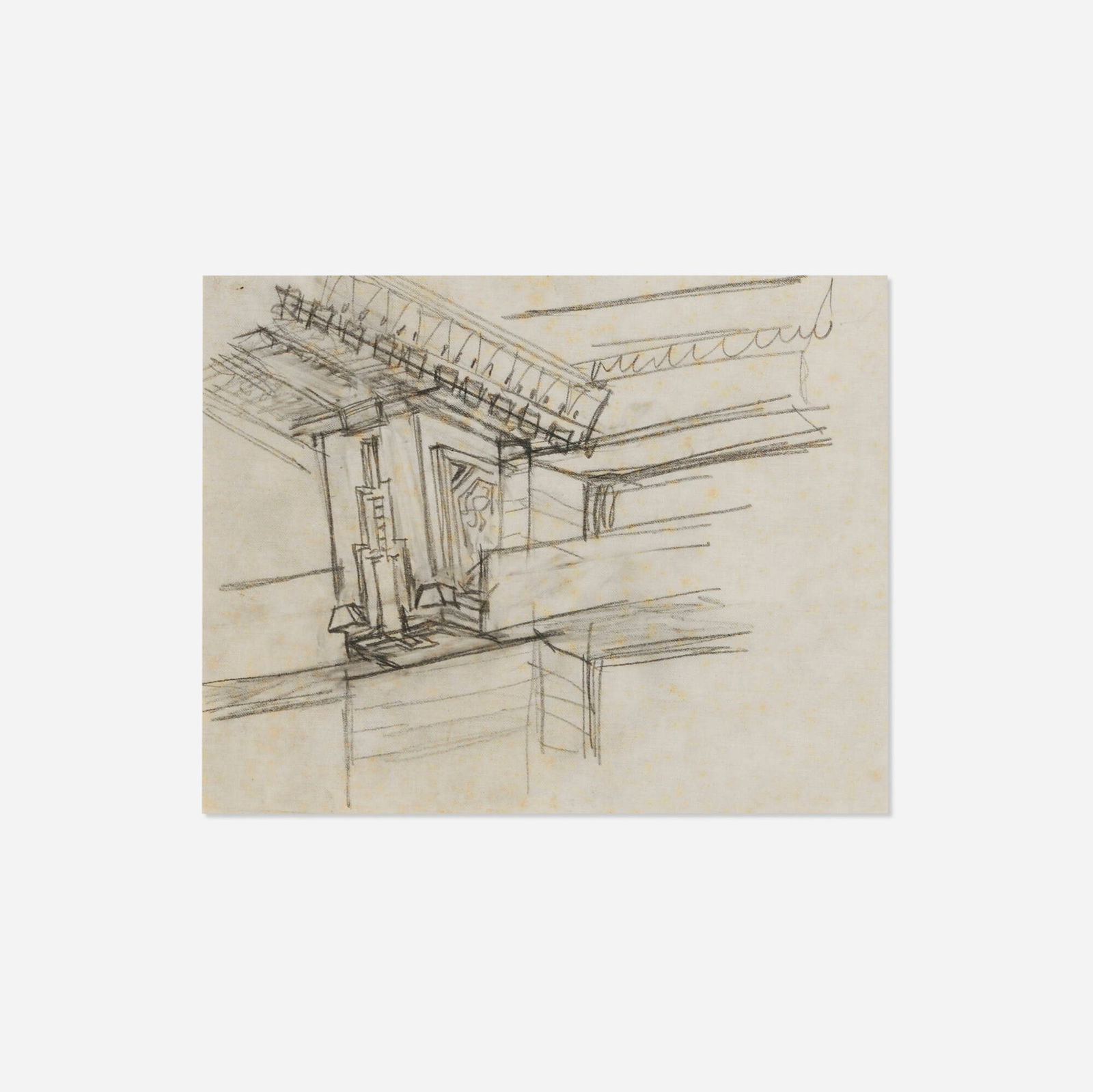 Frank Lloyd Wright, The Imperial Hotel, Tokyo detail sketch (1 of 4)