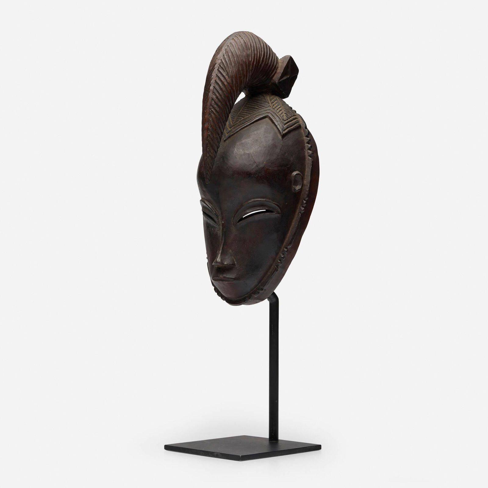 Rene Buthaud, Mask: Rene Buthaud Mask France, c. 1940glazed earthenware 13 h x 5.75 w x 6.75 d in (33 x 15 x 17 cm) Impressed manufacturer's mark to verso 'Made in France' and 'Editions Interdites'.