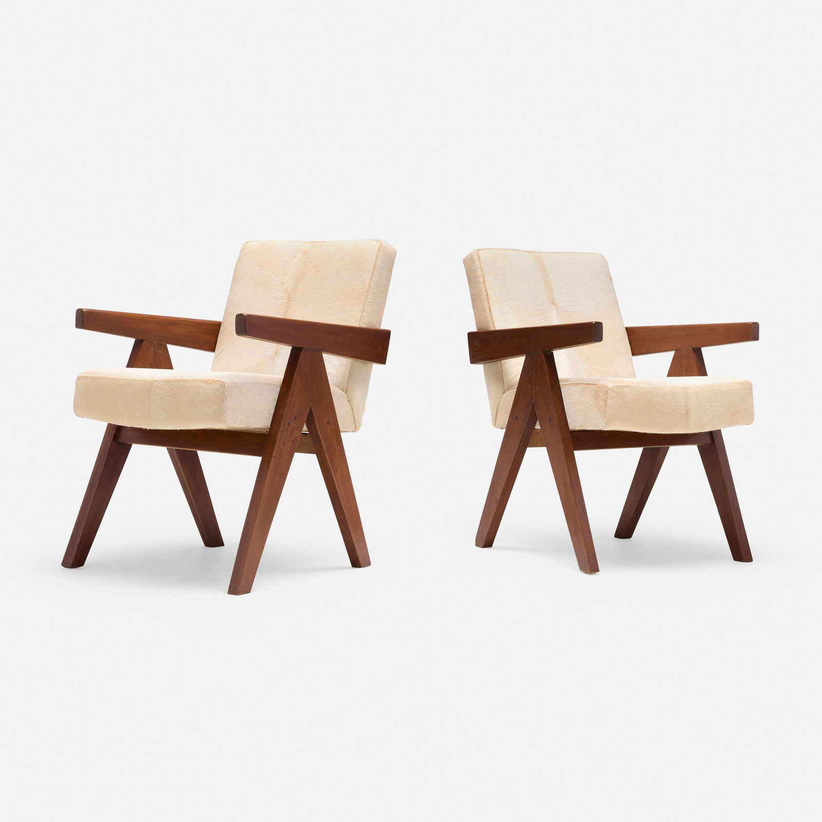 Pierre Jeanneret, Advocate armchairs from High Court, Chandigarh, pair (1 of 4)
