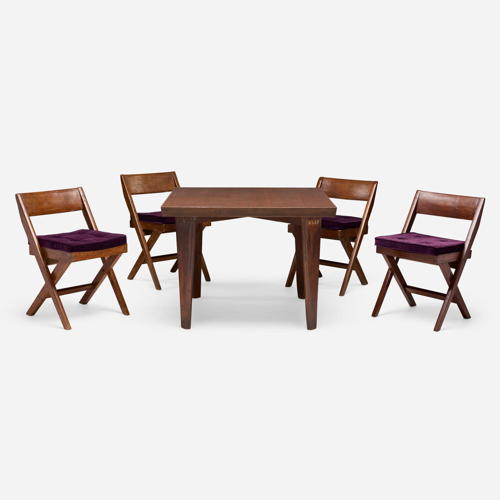 Pierre Jeanneret, Dining set from Punjab University, Chandigarh (1 of 10)