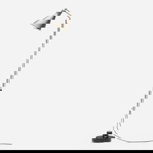 Ignazio Gardella, Lte 3 A adjustable floor lamp: Ignazio Gardella Lte 3 A adjustable floor lamp AzucenaItaly, 1950marble, chrome-plated brass, enameled aluminum 48 h x 18.5 w x 8 d in (122 x 47 x 20 cm) Lamp features adjustable height