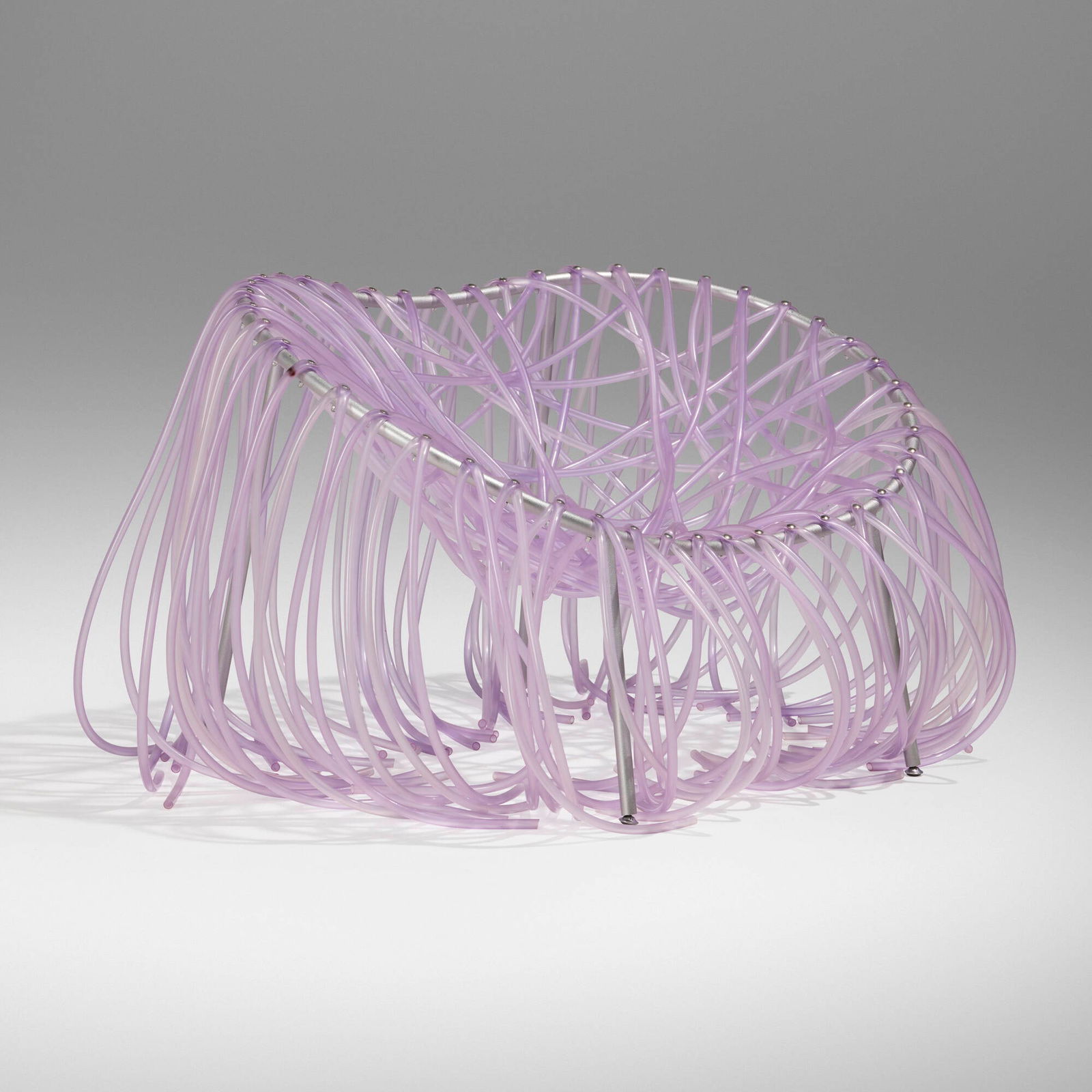 Fernando and Humberto Campana, Anemone chair: Fernando and Humberto Campana Anemone chair EdraBrazil / Italy, c. 2000plastic tubing, powder-coated steel, aluminum 25 h x 45 w x 31 d in (63 x 114 x 79 cm) Literature: