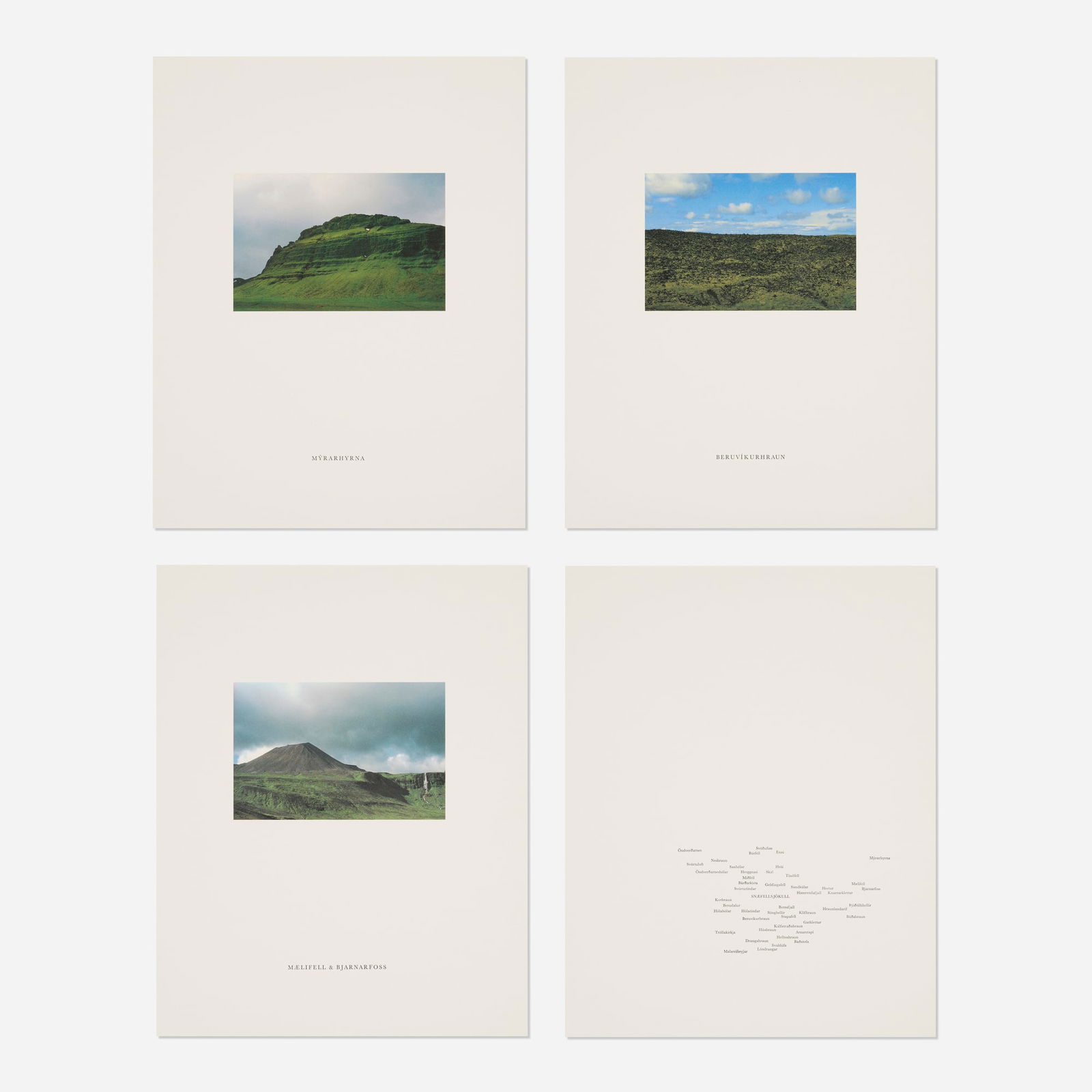 Roni Horn, Untitled (from the Verne's Journey Selections portfolio): Roni Horn Untitled (from the Verne's Journey Selections portfolio) 1991offset lithograph in colors and letterpress image (each): 4.25 h x 6.25 w in (11 x 16 cm) sheet (each): 14 h x 11 w in (36 x