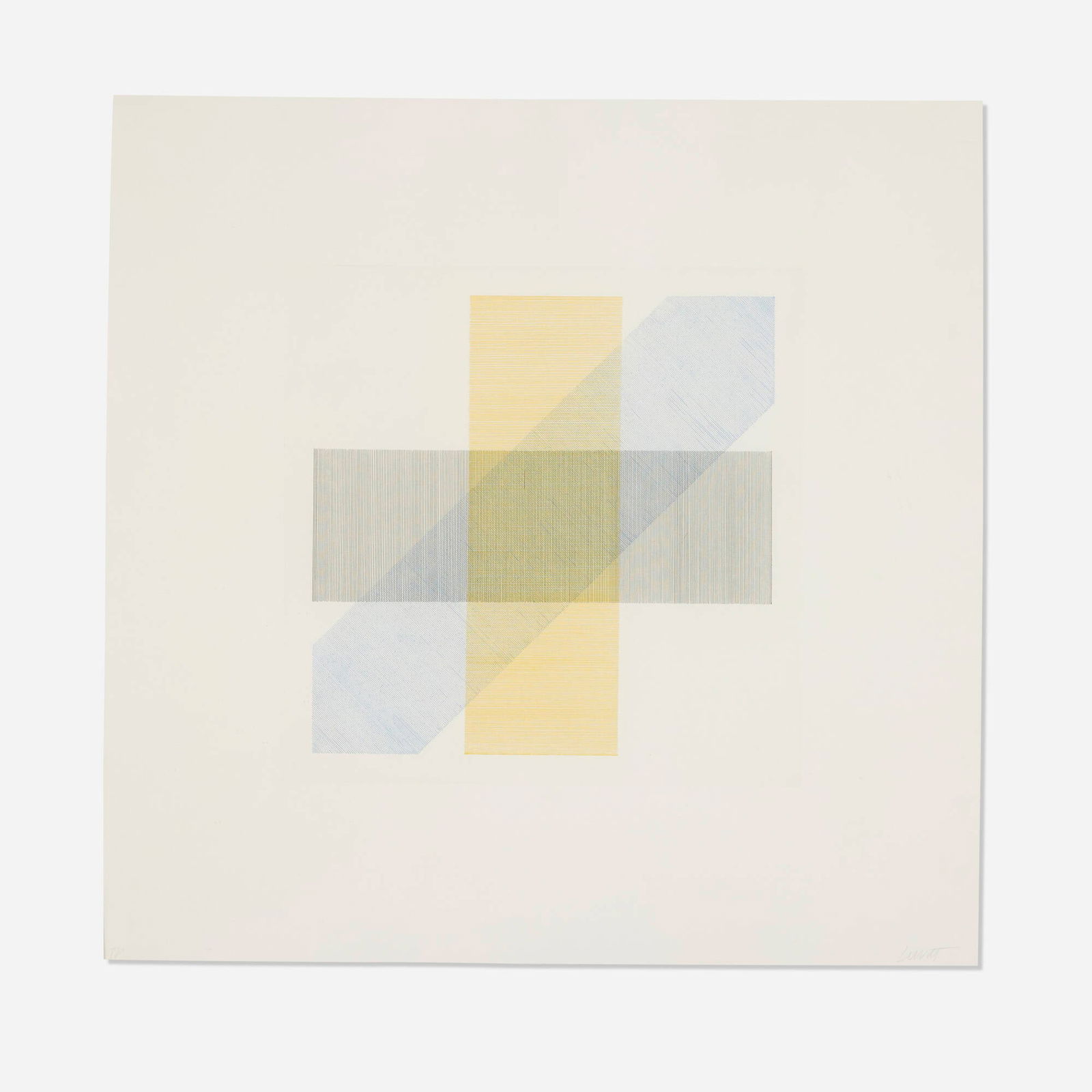 Sol LeWitt, Untitled (from the Bands of Color In Four Directions & All Combinations portfolio) (1 of 4)