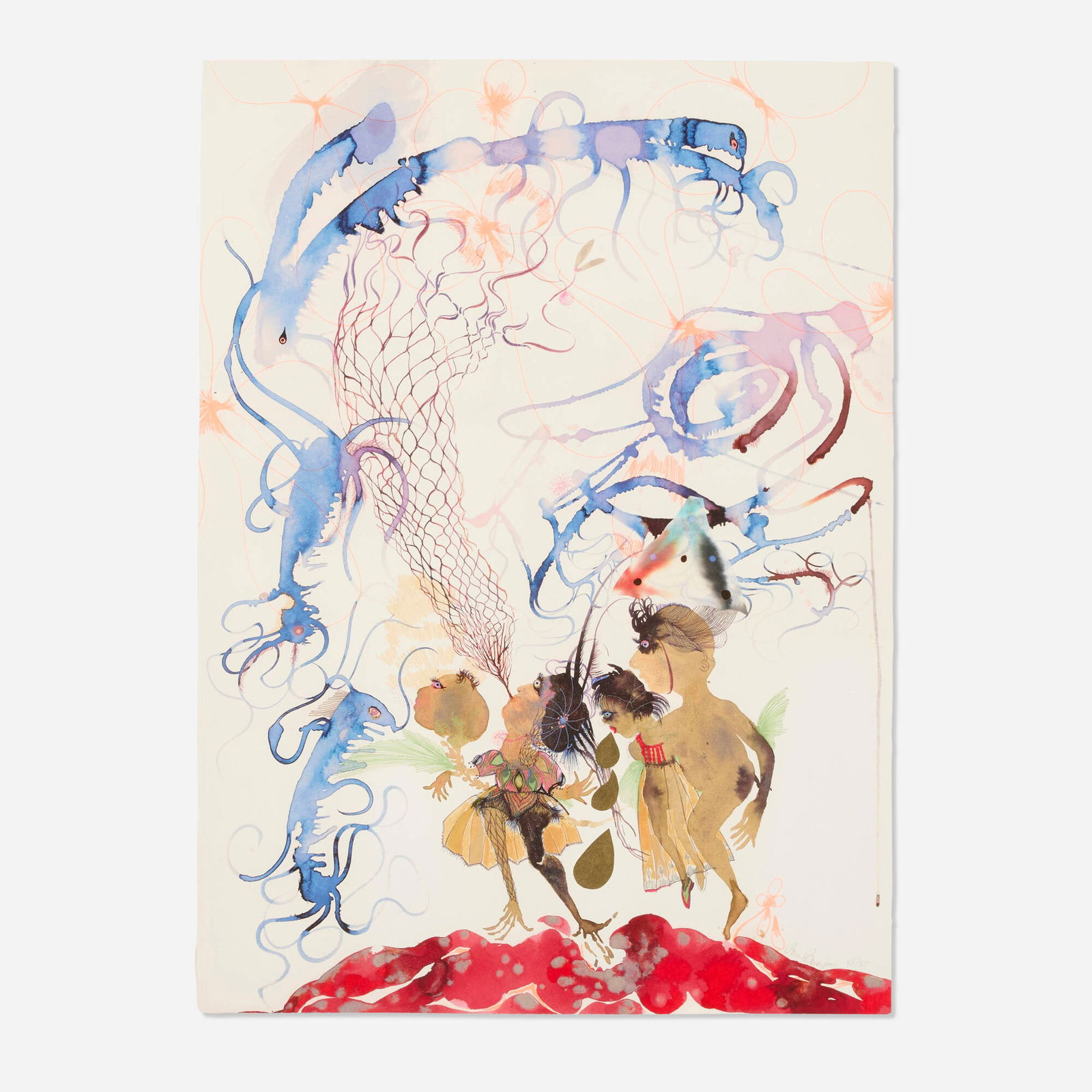 Rina Banerjee, Dangerous World (from the Ecstasy portfolio): Rina Banerjee Dangerous World (from the Ecstasy portfolio) 2010inkjet, screenprint in colors and acrylic on paper 29.75 h x 21.75 w in (76 x 55 cm) Signed and numbered to lower right 'Rina Ban