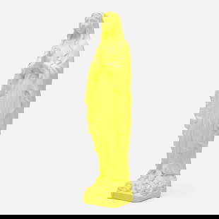 Katharina Fritsch, Madonnenfigur (Madonna Figure): Katharina Fritsch Madonnenfigur (Madonna Figure) 1982 / produced latercast and painted plaster 12 h x 3 w x 2.5 d in (30 x 8 x 6 cm) Impressed mark to verso 'P.P. Depose'. This work is from th