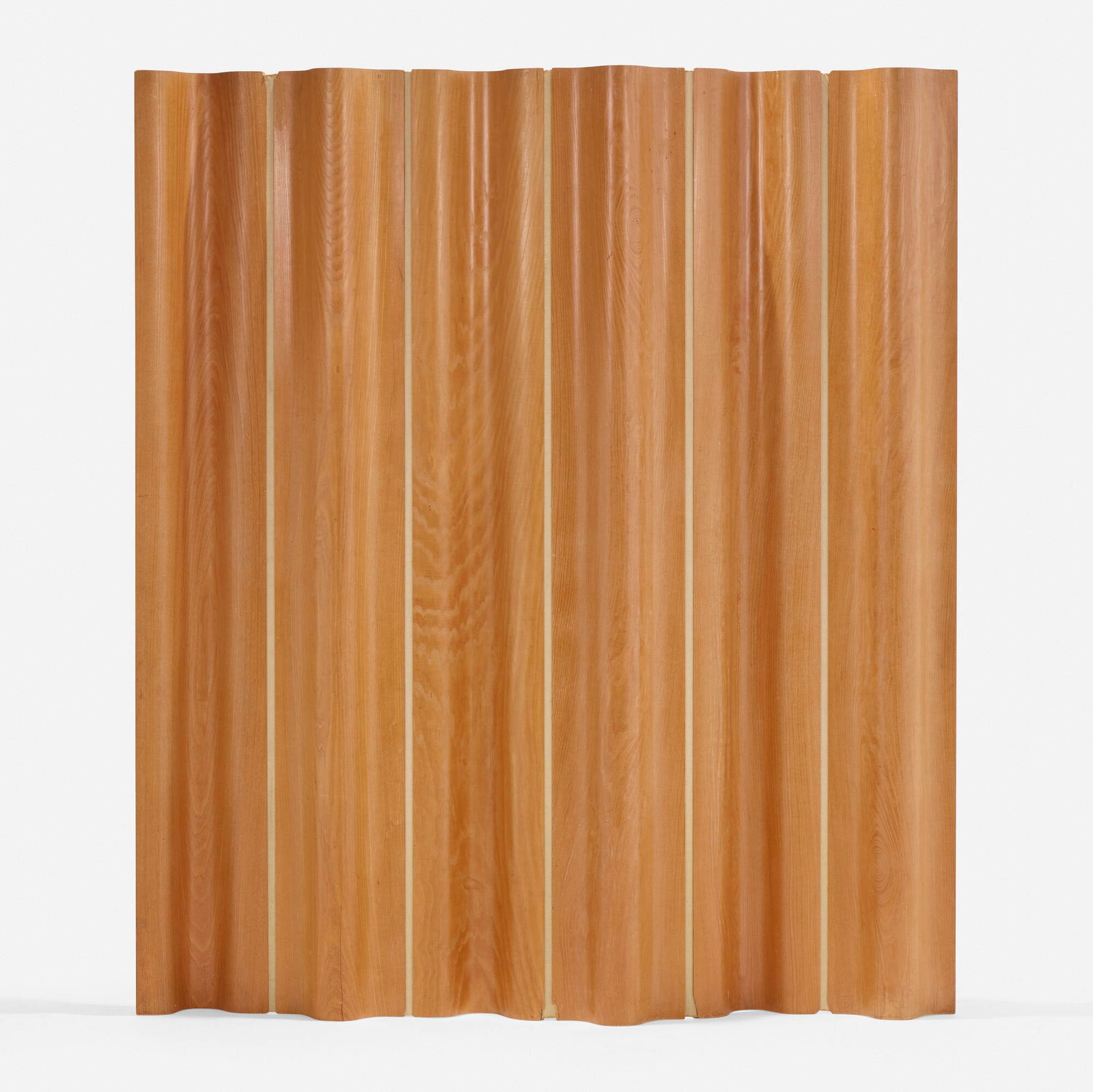 Charles and Ray Eames, FSW-6: Charles and Ray Eames FSW-6 Herman Miller USA, 1946 ash plywood, canvas 68 h x 60 w x 6 d in (173 x 152 x 15 cm) Provenance: The Peter Loughrey Collection, Los Angeles