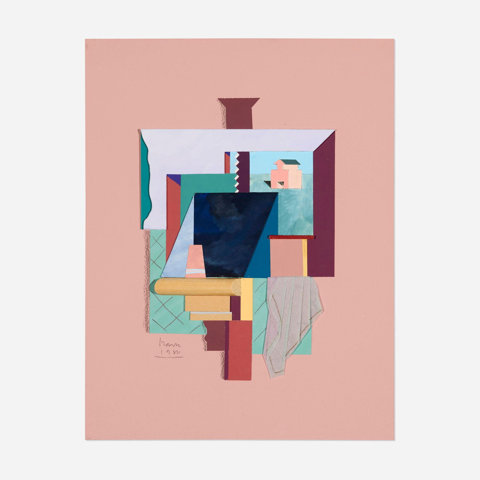 Michael Graves, Untitled (Collage): Michael Graves Untitled (Collage) 1980collage 11 h x 8.5 w in (28 x 22 cm) Signed and dated to lower left 'Graves 1980'. This work is from the limited edition of an unknown size created for pa