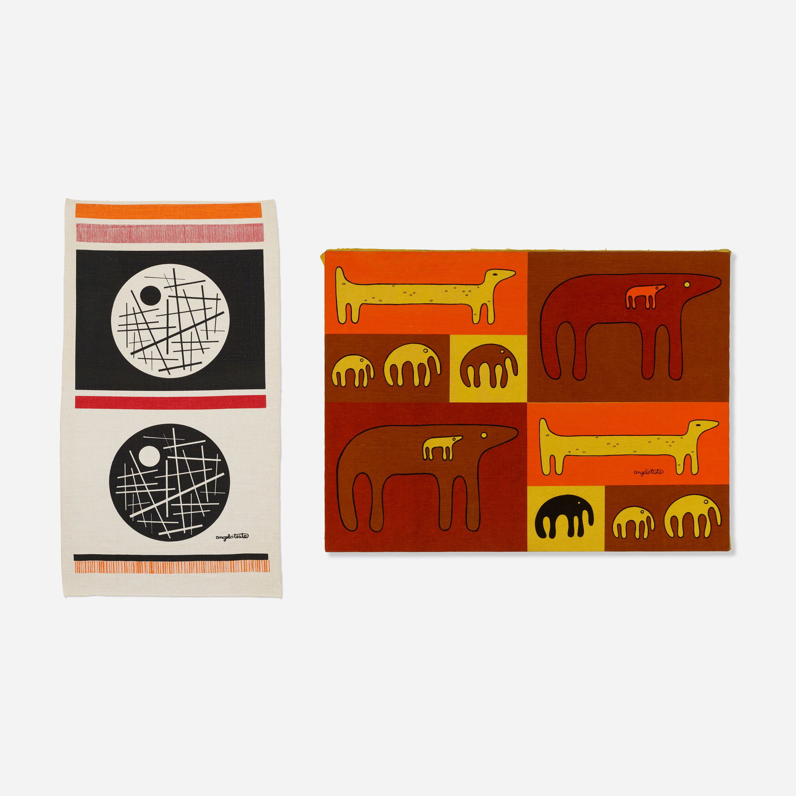 Angelo Testa, Lines in Circle; Untitled (two works) (1 of 2)