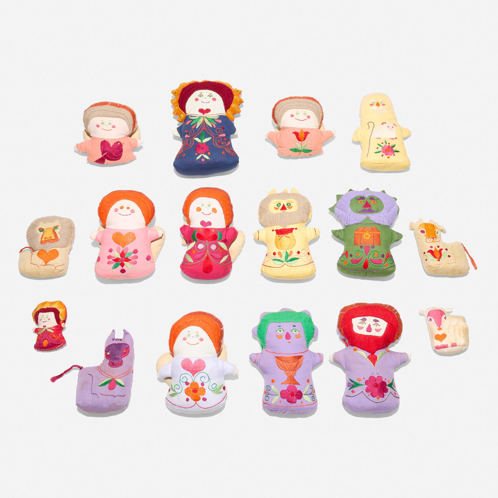 After Marilyn Neuhart, Nativity Crèche dolls, set of sixteen (1 of 6)