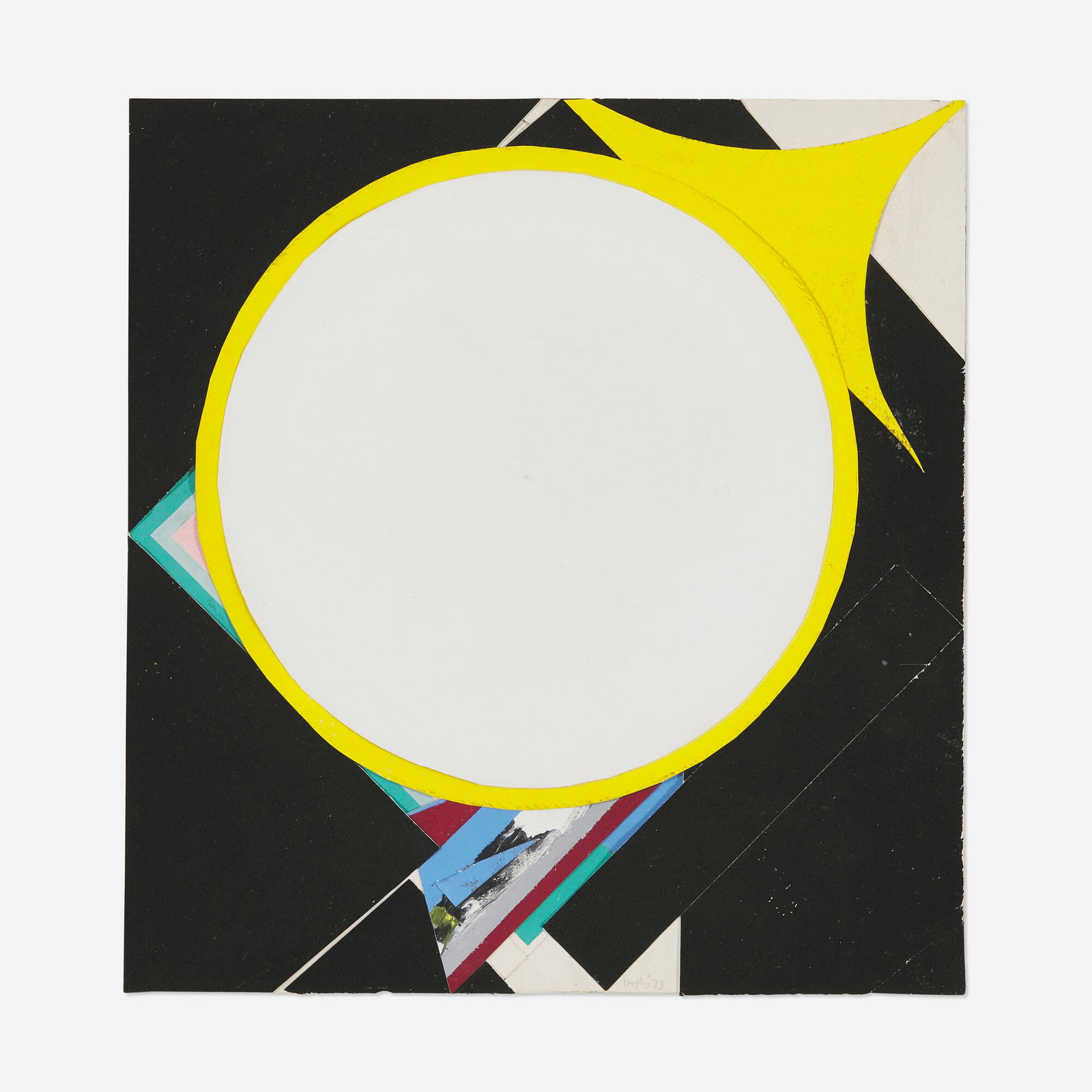 Budd Hopkins, Valuahon: Budd Hopkins Valuahon 1973 mixed media collage 10 h x 9.375 w in (25 x 24 cm) Signed and dated to lower edge 'Hopkins '73'. Provenance: Collection of Mimi Livingston