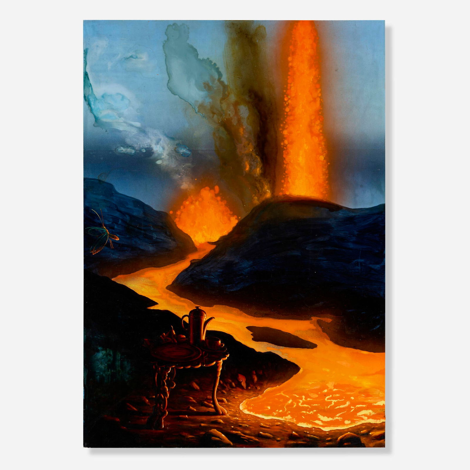 Alexis Rockman, Le petit dejeuner: Alexis Rockman Le petit dejeuner 2001oil on wood panel 34 h x 24 w in (86 x 61 cm) Signed, titled and dated to verso 'Alexis Rockman le petit dejeuner 2001'. Provenance: