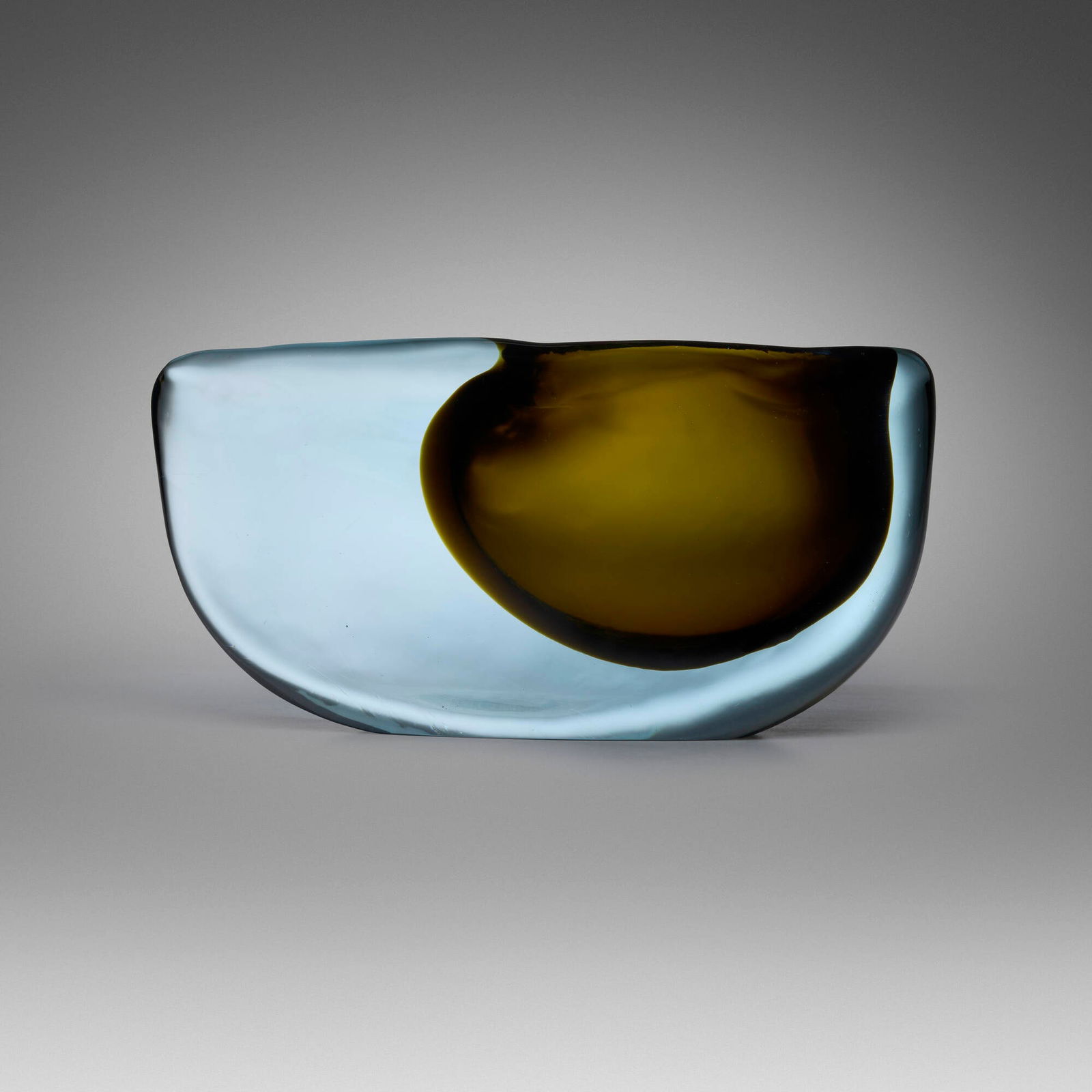 Antonio da Ros, Sasso vase: Antonio da Ros Sasso vase CenedeseItaly, c. 1960sommerso glass 5.25 h x 11 w x 3 d in (13 x 28 x 8 cm) Provenance: Collection of Dimitri Levas Literature: