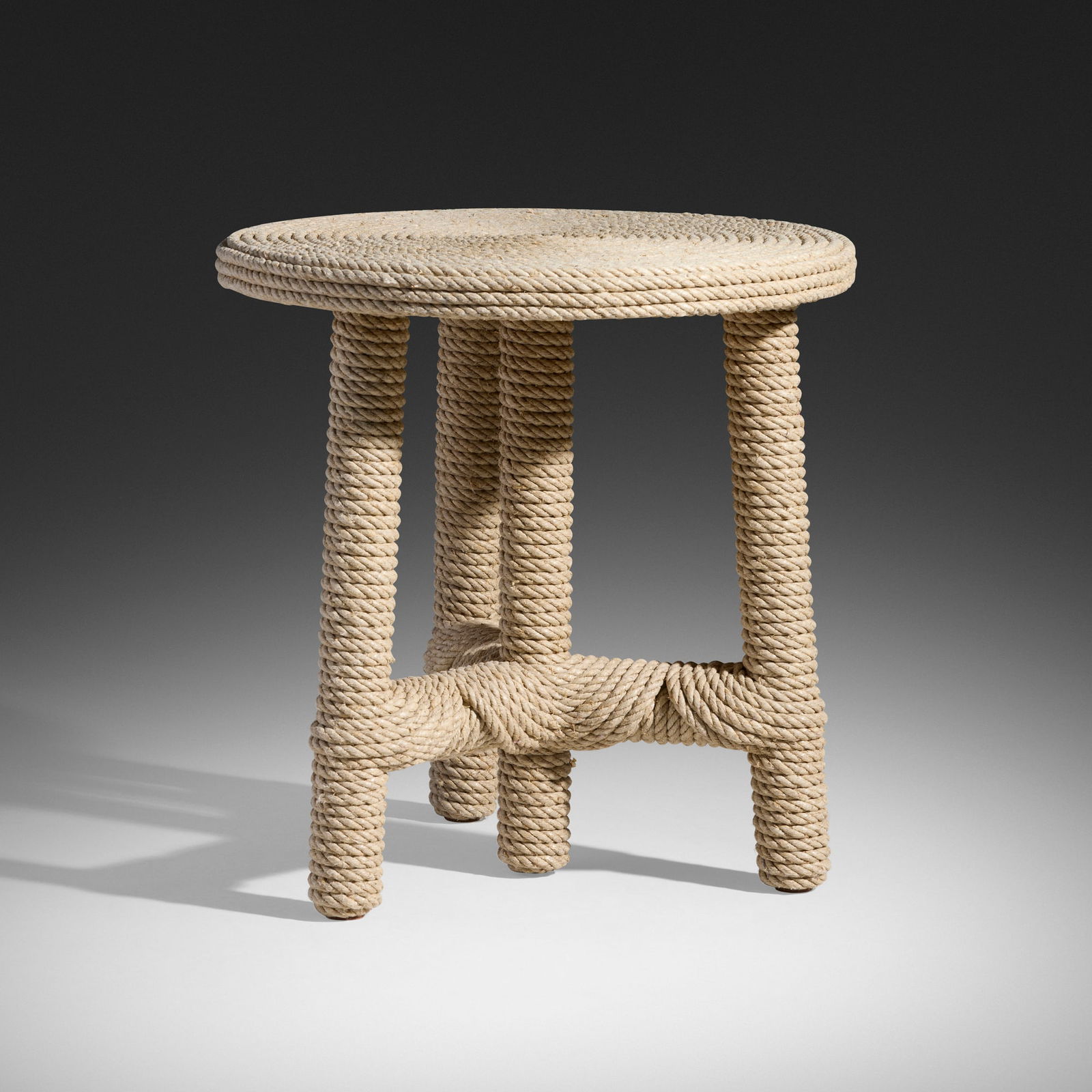 Christian Astuguevieille, Afrido stool: Christian Astuguevieille Afrido stool Holly HuntFrance / USA, 2012rope over wood 16.000 h x 15.750 dia in (41 x 40 cm) This work will ship from Lambertville, New Jersey.