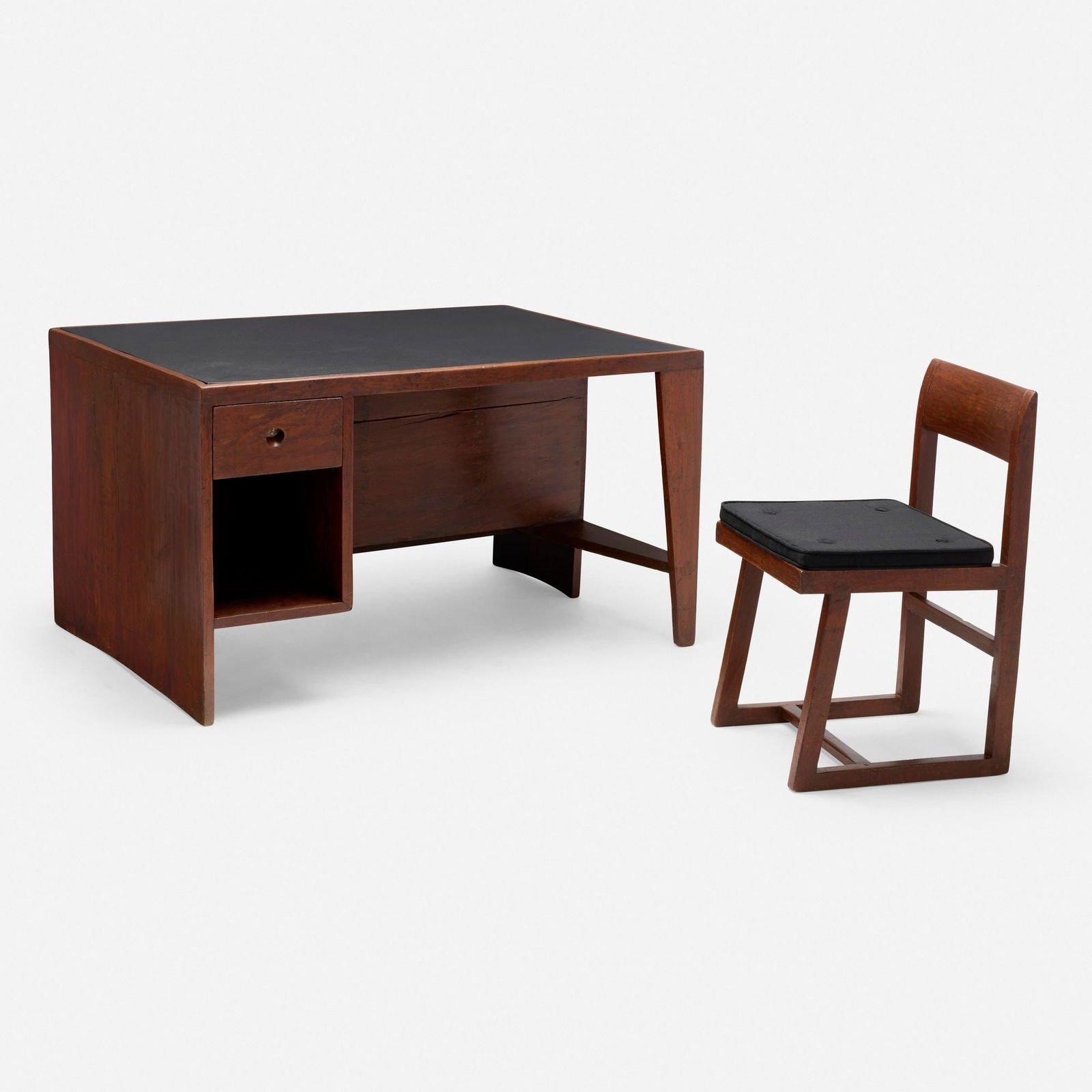 Pierre Jeanneret, Desk and chair from Chandigarh (1 of 8)