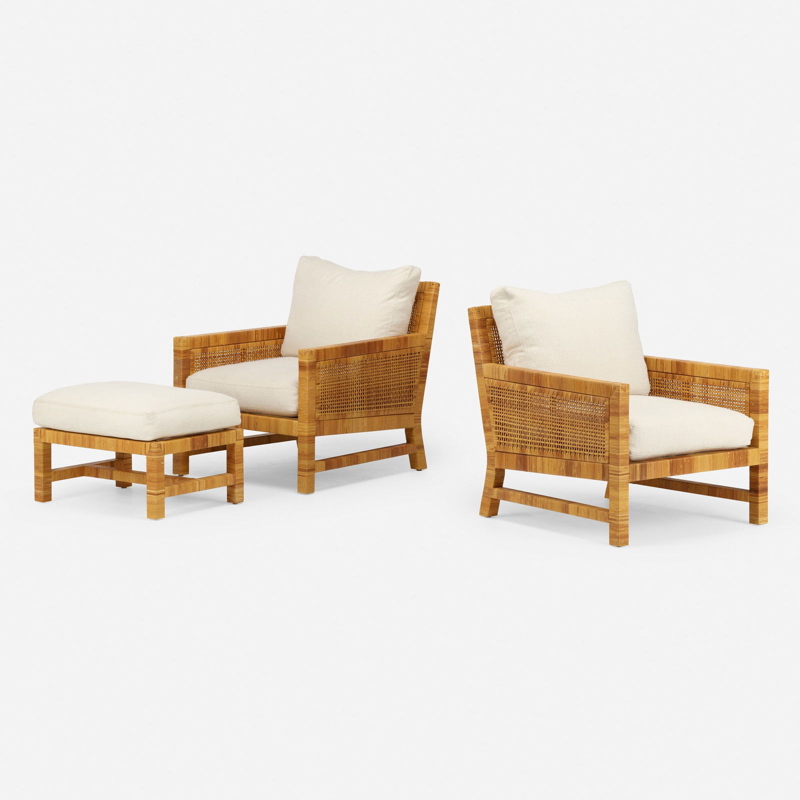 Bielecky Brothers, Inc., Chairs, pair and ottoman (1 of 6)