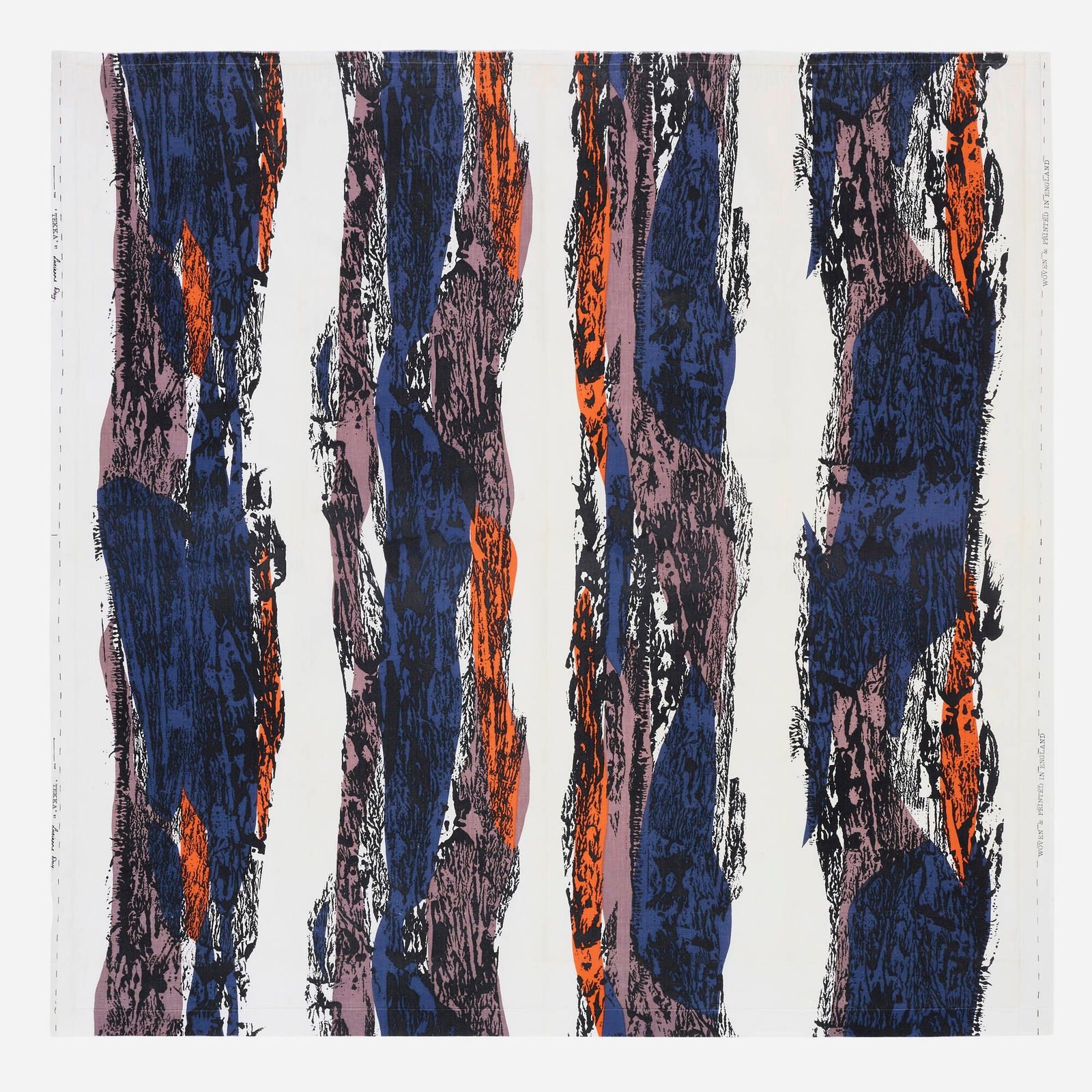 Lucienne Day, Tekka: Lucienne Day Tekka Heal's FabricsUnited Kingdom, 1962screen-printed cotton 46.5 w x 47 l in (118 x 119 cm) Printed manufacturer's mark to edges 'Heal's "Tekka" by Lucienne Day Woven & Pr