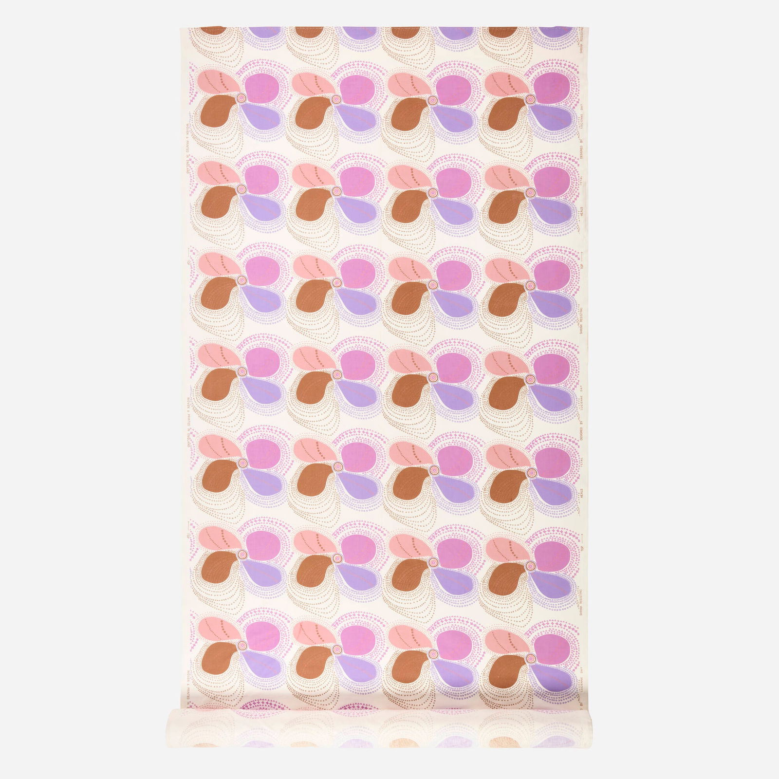 Lucienne Day, Petal: Lucienne Day Petal Heal's FabricsUnited Kingdom, 1972screen-printed cotton 48 w x 167 l in (122 x 424 cm) Printed manufacturer's mark to edges 'Designed by Lucienne Day Petal Heals Woven