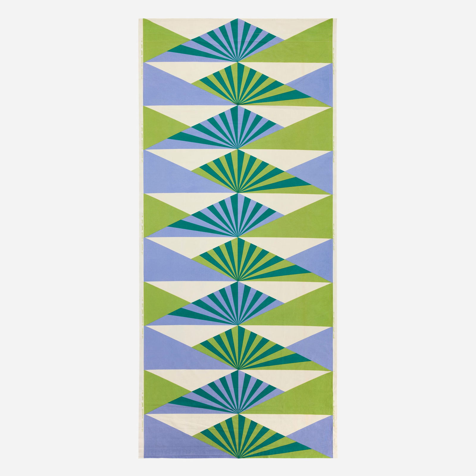 Lucienne Day, Sunrise: Lucienne Day Sunrise Heal's FabricsUnited Kingdom, 1969screen-printed cotton 48 w x 111 l in (122 x 282 cm) Printed manufacturer's mark to edges 'Heal's "Sunrise" designed by Lucienne Da