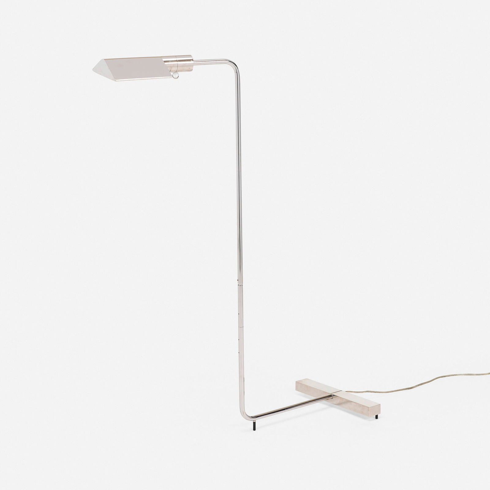 Cedric Hartman, Floor lamp, model 1UWV: Cedric Hartman Floor lamp, model 1UWV Cedric Hartman, Inc.USA, 1966chrome-plated brass, acrylic 36 h x 10.75 w x 13 d in (91 x 27 x 33 cm) Impressed manufacturer's mark to underside '920