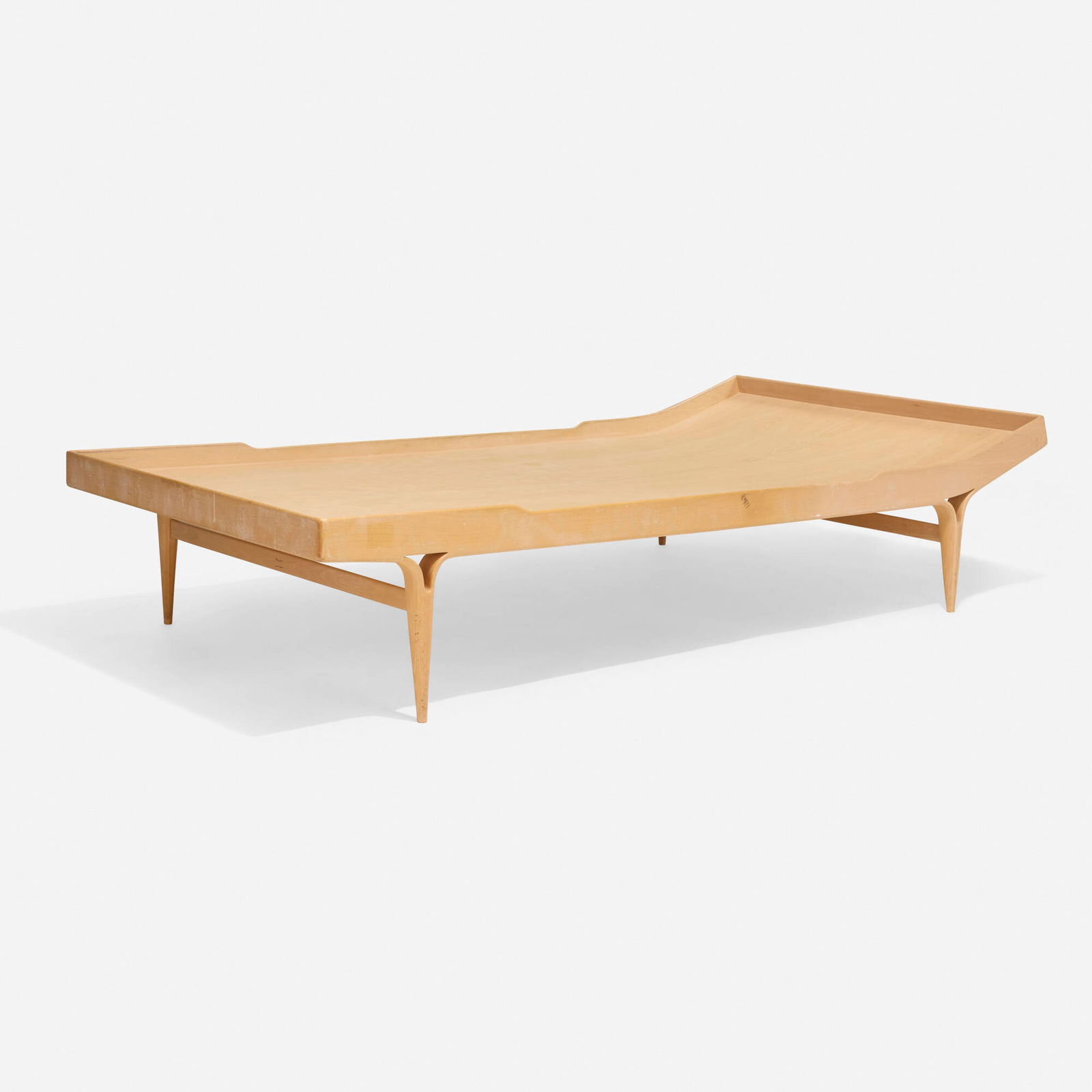 Bruno Mathsson, Berlin daybed: Bruno Mathsson Berlin daybed Firma Karl MathssonSweden, 1950 / 1968beech, birch plywood 20 h x 44 w x 83 d in (51 x 112 x 211 cm) Branded manufacturer's mark to underside 'Firma Karl Mat