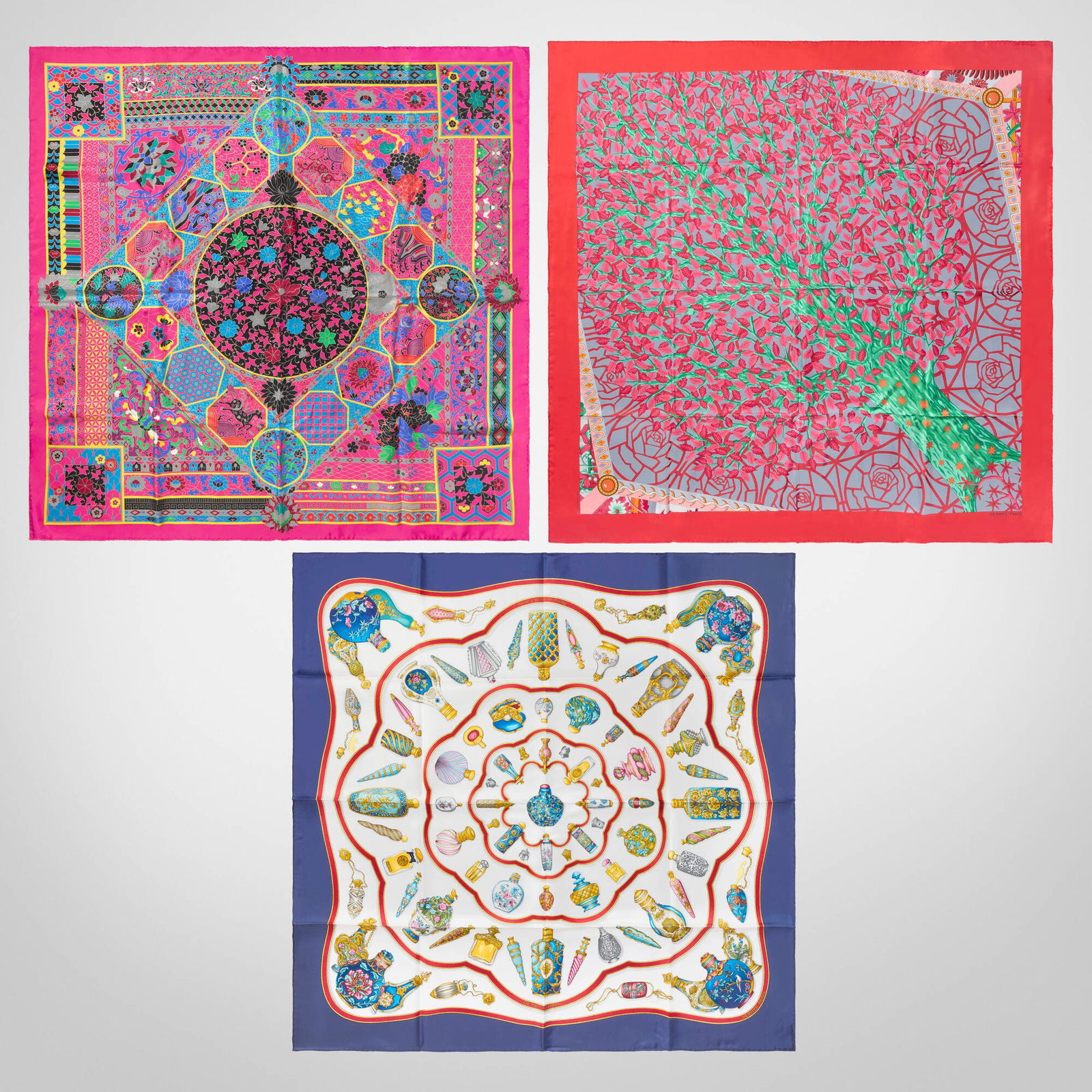 Hermes, Collection of three scarves (1 of 4)