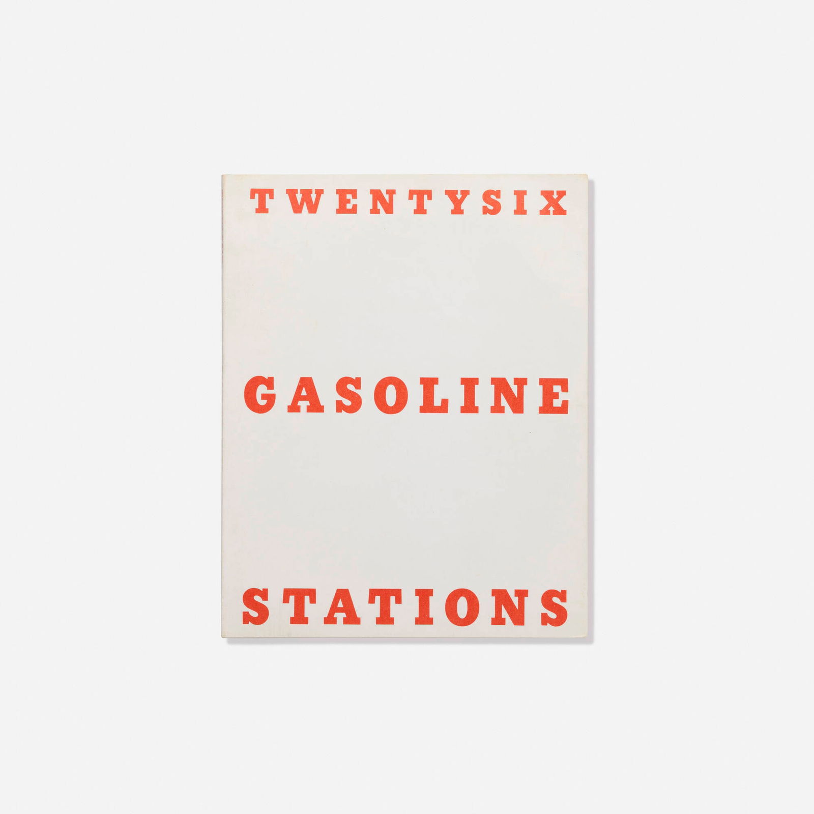 Ed Ruscha, Twenty-Six Gasoline Stations: Ed Ruscha Twenty-Six Gasoline Stations 1962 / 1967black offset printing on white paper 7 h x 5.5 w x 0.125 d in (18 x 14 x 0 cm) This work is from the second edition of 500 printed by The Cunn