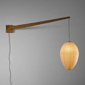Isamu Noguchi, Akari light sculpture, model 24A with wall-mounted stem (1 of 6)