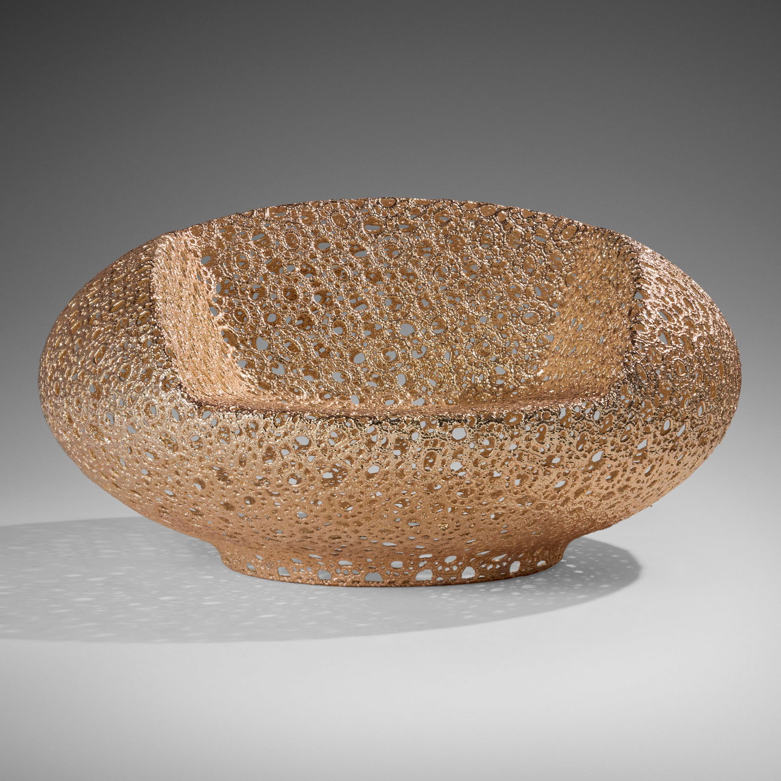 Marcel Wanders, Bon Bon Gold chair from the Personal Edition series: Marcel Wanders Bon Bon Gold chair from the Personal Edition series The Netherlands, 2010crocheted rope, resin, precious metal 23 h x 39 w x 39 d in (58 x 99 x 99 cm) Brass manufacturer's label