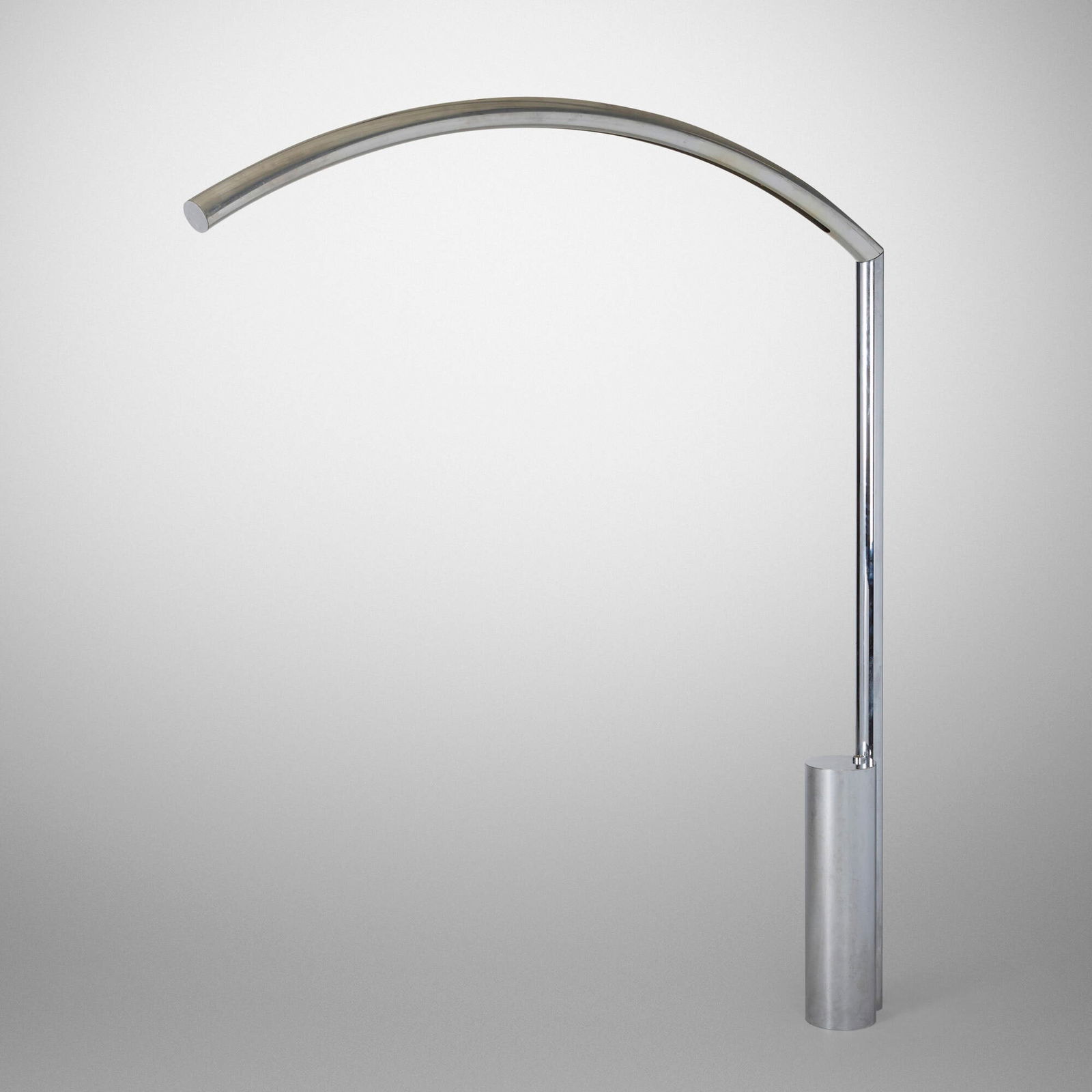 Nanda Vigo, Golden Gate floor lamp: Nanda Vigo Golden Gate floor lamp ArredoluceItaly, 1970chrome-plated steel, aluminum, stainless steel 95.5 h x 86 w x 7.5 d in (243 x 218 x 19 cm) Impressed manufacturer's mark to unders