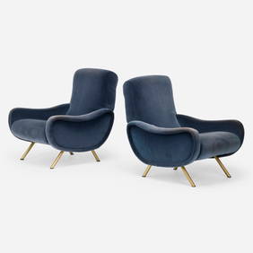 Marco Zanuso, Lady lounge chairs, pair (1 of 4)