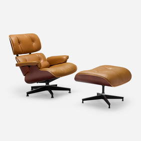Charles and Ray Eames, Custom 670 lounge chair and 671 ottoman (1 of 5)
