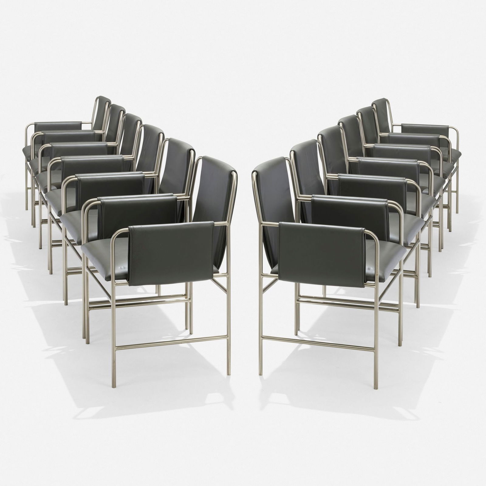 Ward Bennett, Envelope chairs, set of twelve (1 of 7)