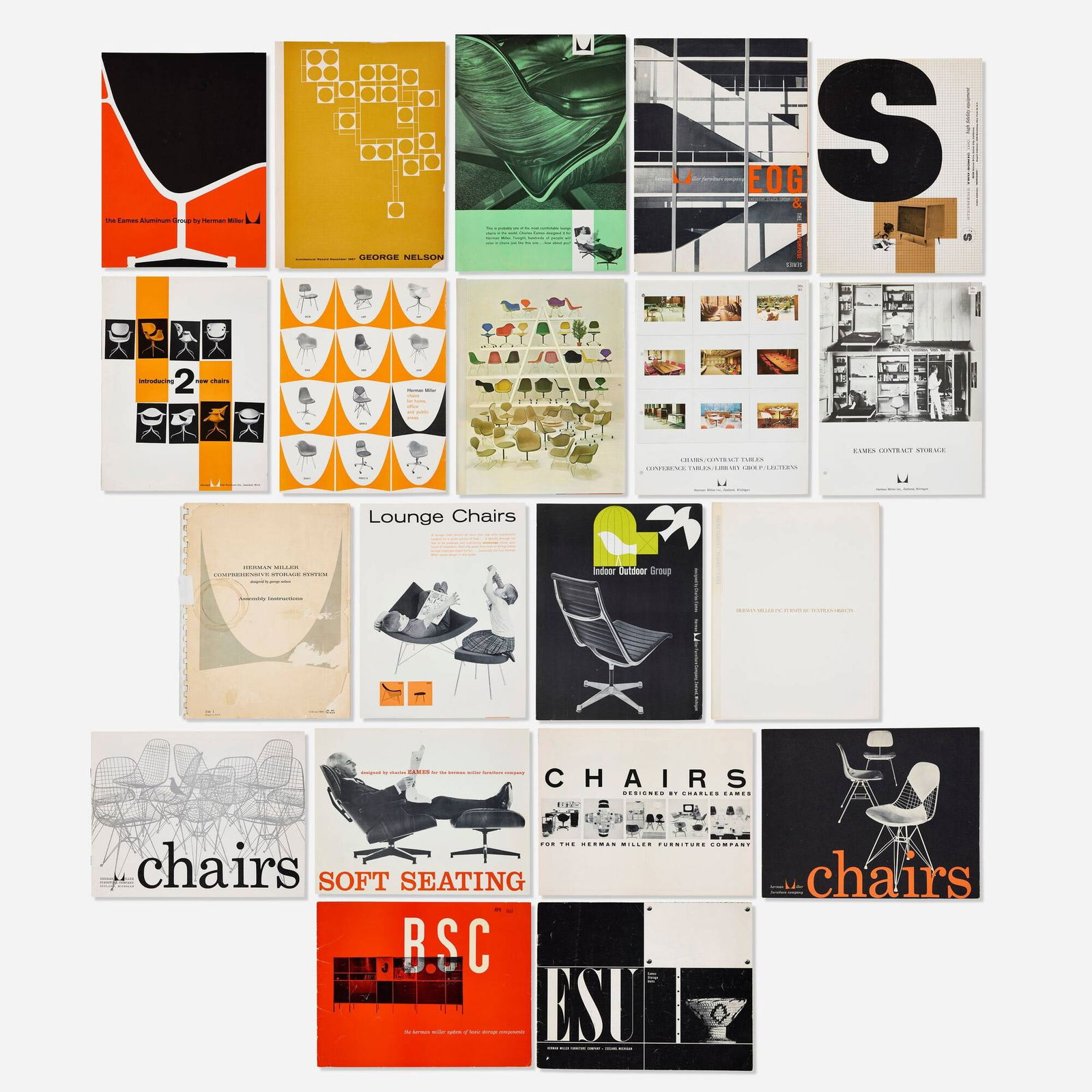 Herman Miller, Collection of twenty-nine manufacturer's brochures (1 of 4)