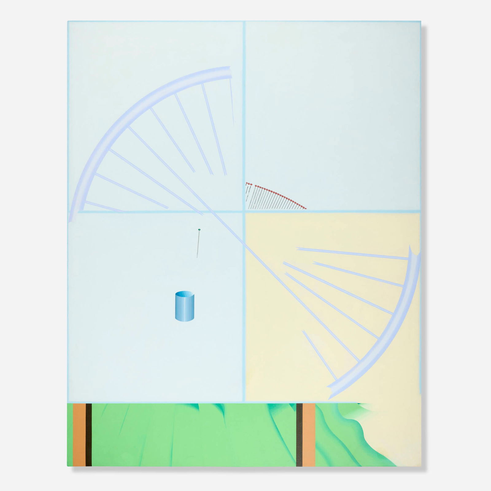 Naoto Nakagawa, Over the Table: Naoto Nakagawa Over the Table 1967-68oil on canvas 70 h x 56 w in (178 x 142 cm) Signed, titled and dated to verso 'Over the Table 1968 Naoto Nakagawa'. Signed and dated to lower right 'Naoto